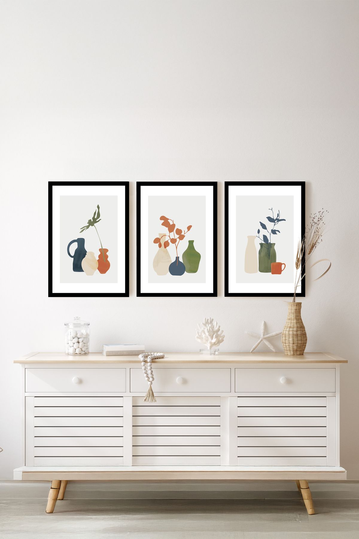artflow 3 Parça Çerçeve Görünümlü Mdf Tablo Seti