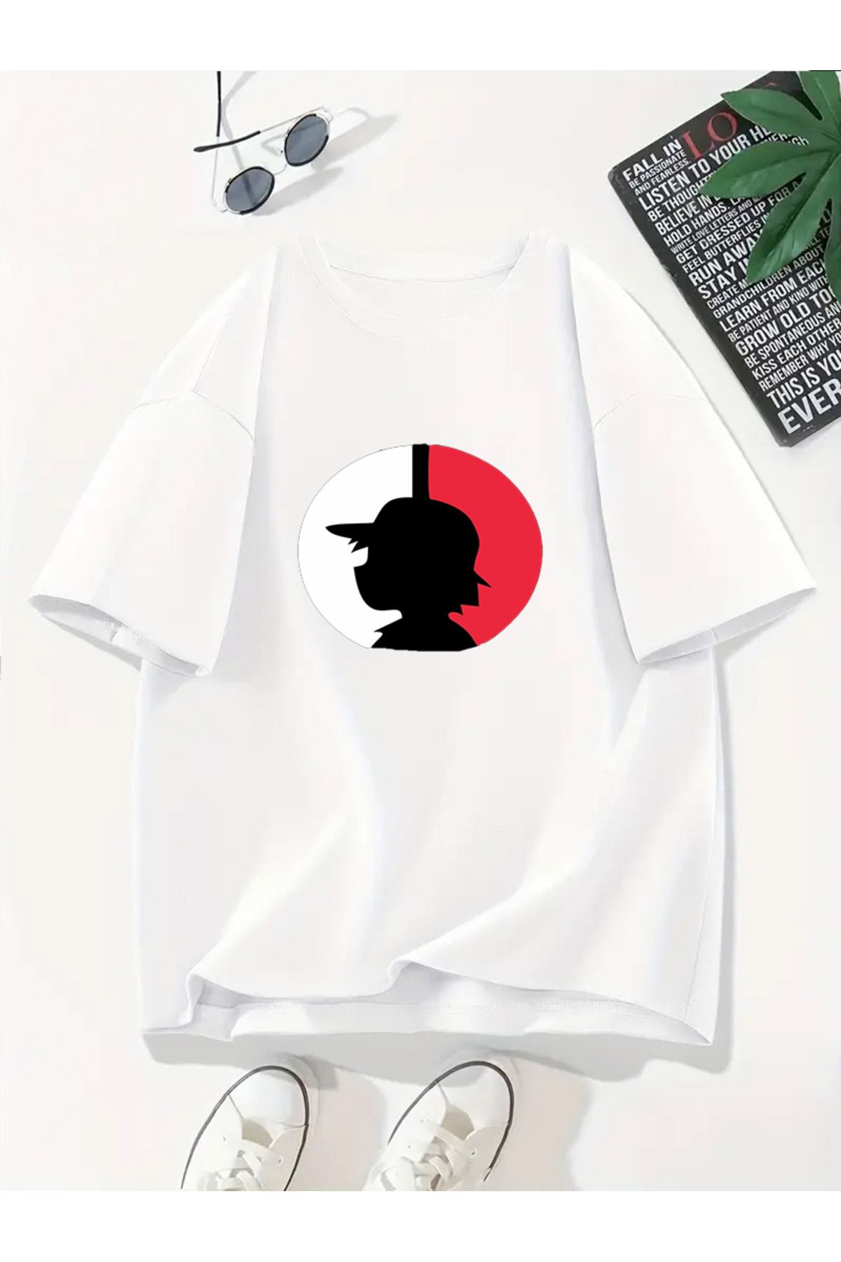 MODA Unisex Oversize Kalıp Beyblade Baskılı T-Shirt