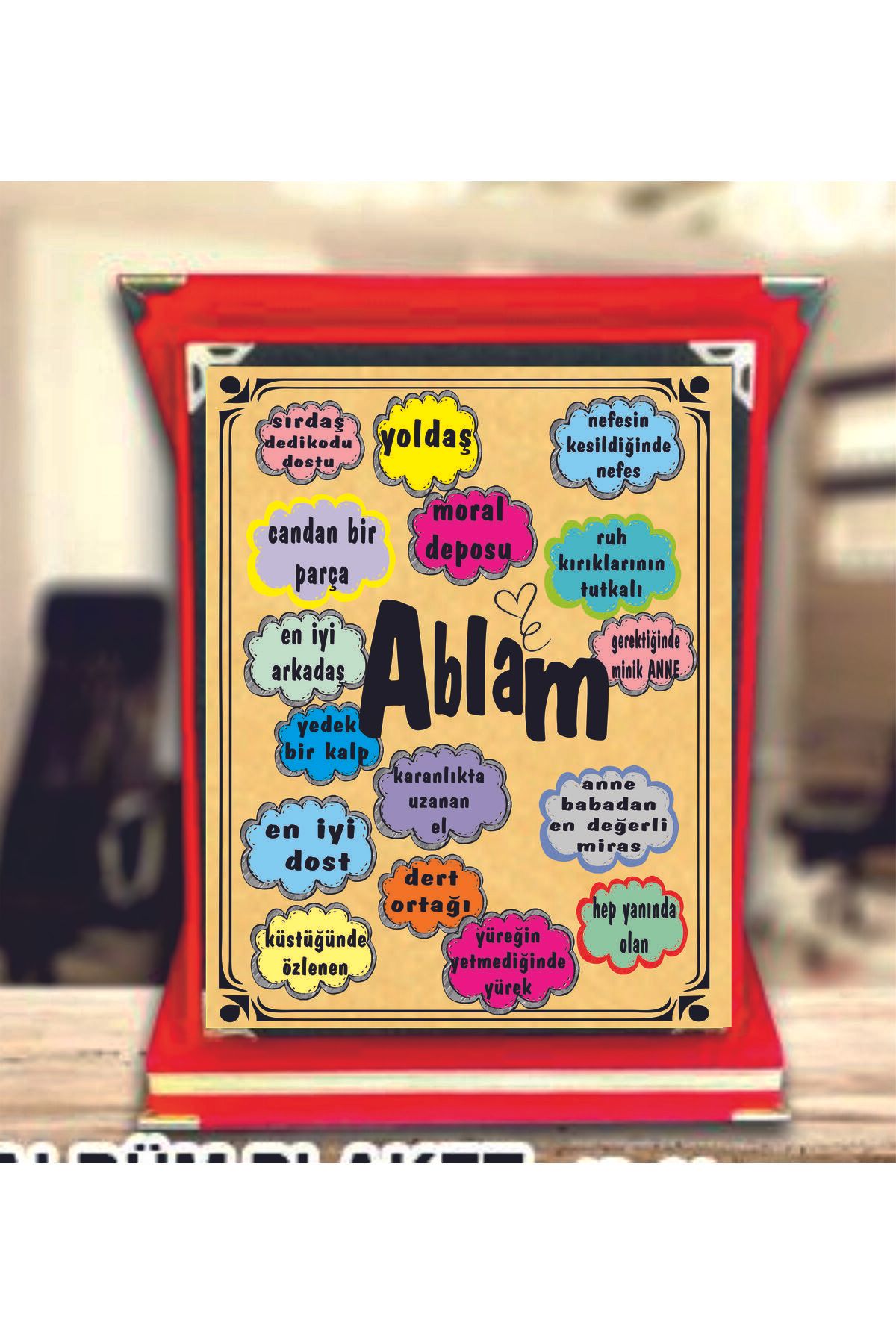 sıradışıhediyem ABLAM plaket Ablaya plaket canım ablam plaket doğum günü plaket ablaya hediye