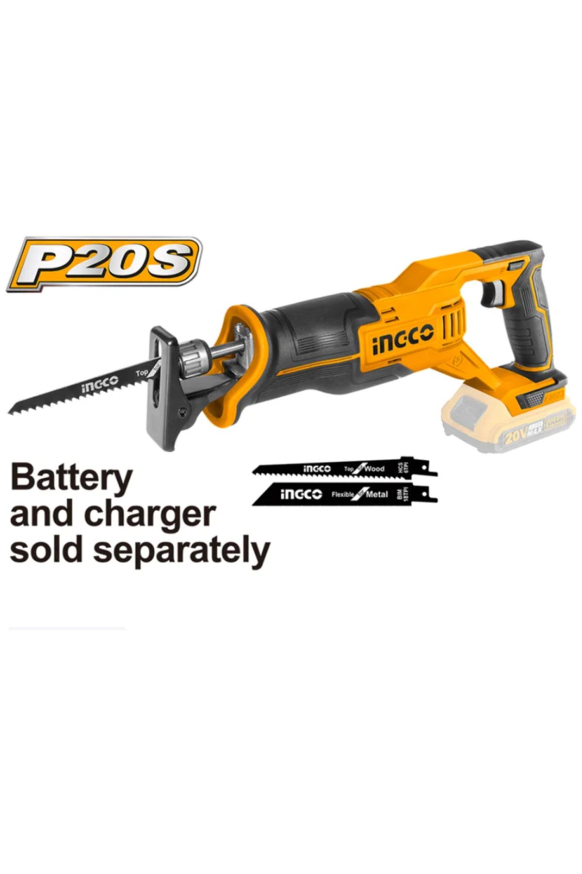 Ingco Lİ-İON AKÜLÜ TİLKİ KUYRUĞU TESTERE 20V 2.0AH