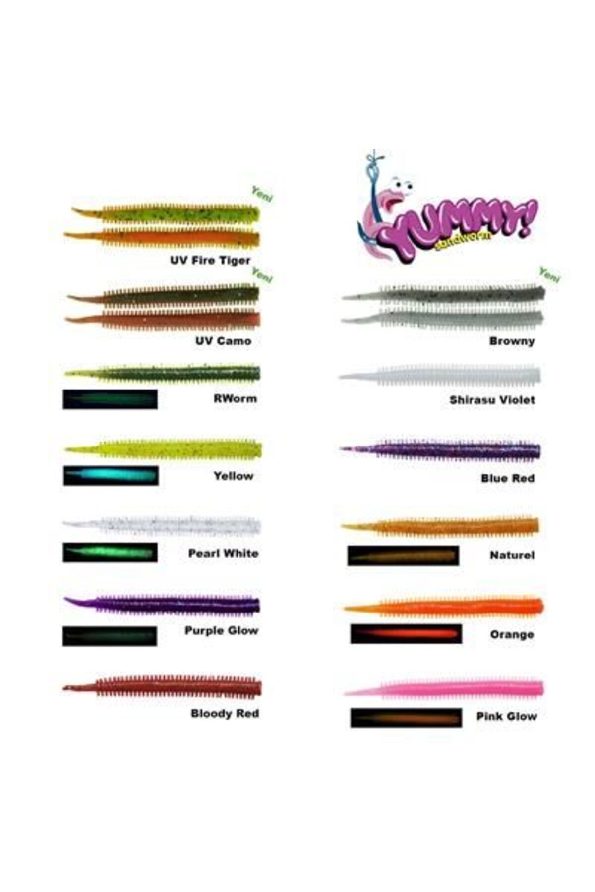 Fujin Yummy Sandworm 7cm LRF Silikonu PEARL WHITE GLOW