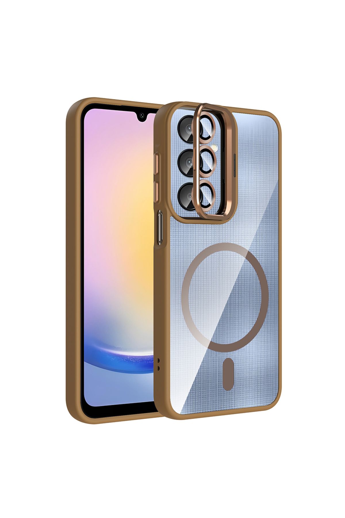 Rivor Samsung Galaxy A36 Uyumlu Kılıf Standlı ve Kamera Lens Hediyeli MagSafe Şarj Özellikli Kapak