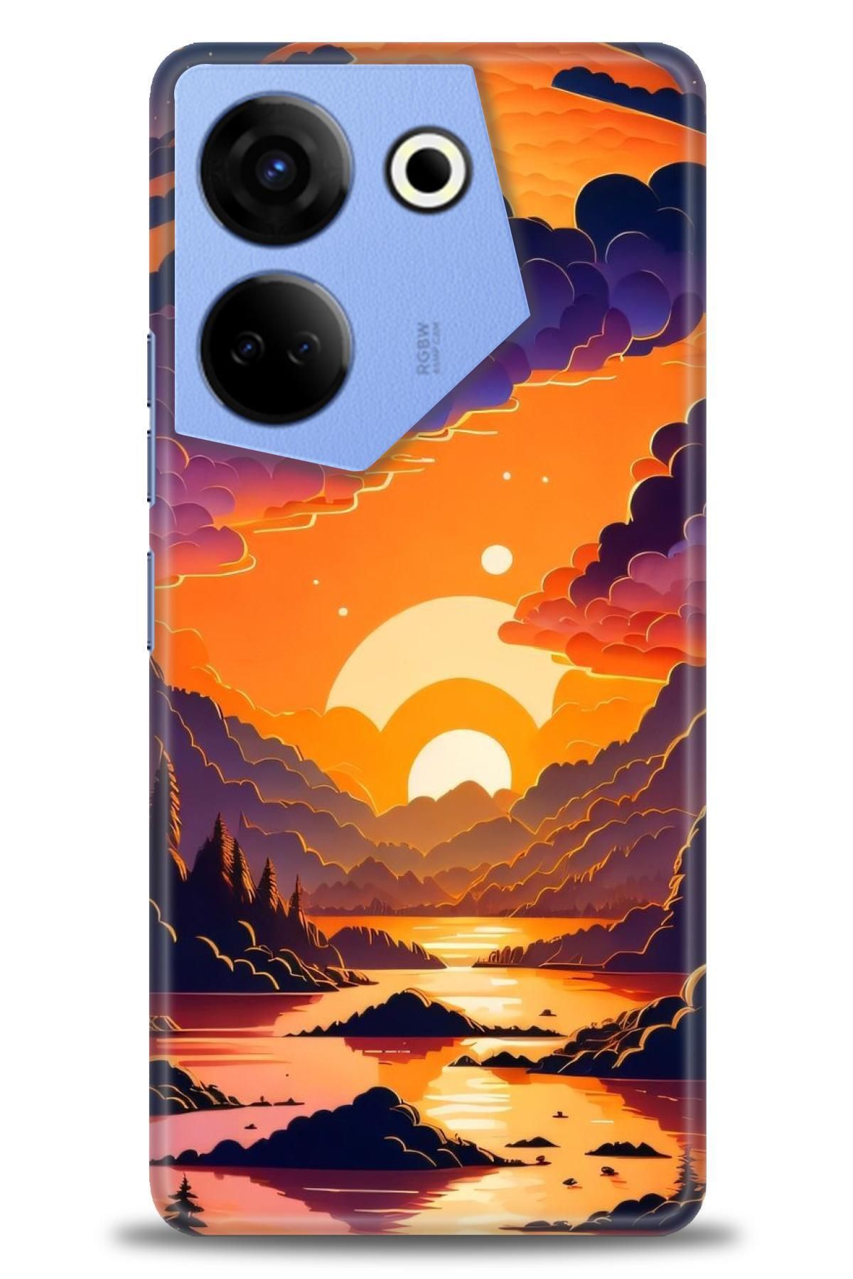 TECNO Camon 20 Pro 4G (CK7n)İle Uyumlu HD Baskılı Kılıf - Karışık Seri - 323