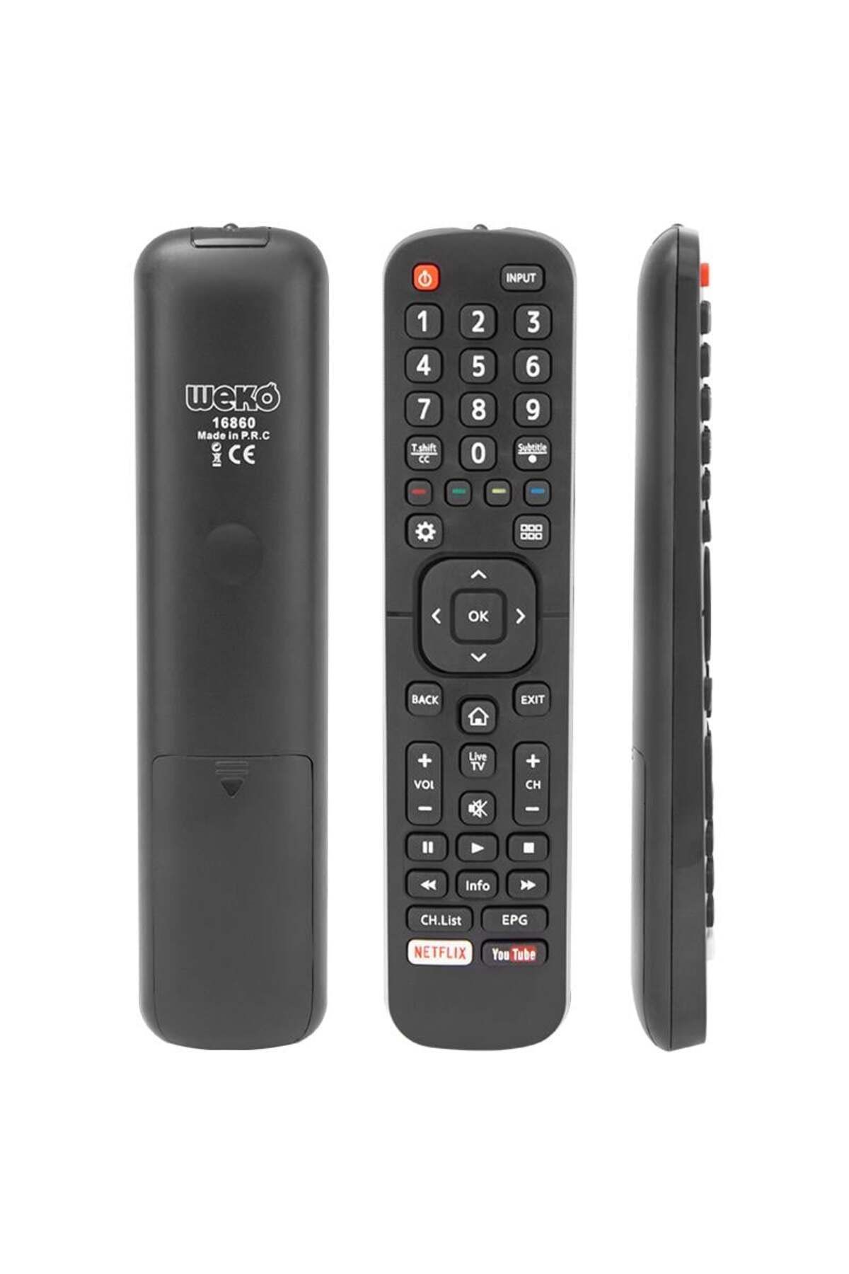 WEKO Hisense Netflix-YouTube Tuşlu Lcd Led Tv Kumandası