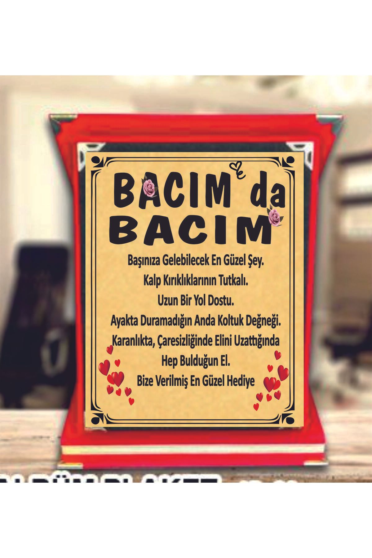 sıradışıhediyem BACIM plaket bacıma plaket canım bacım plaket doğum günü plaket bacım için hediye