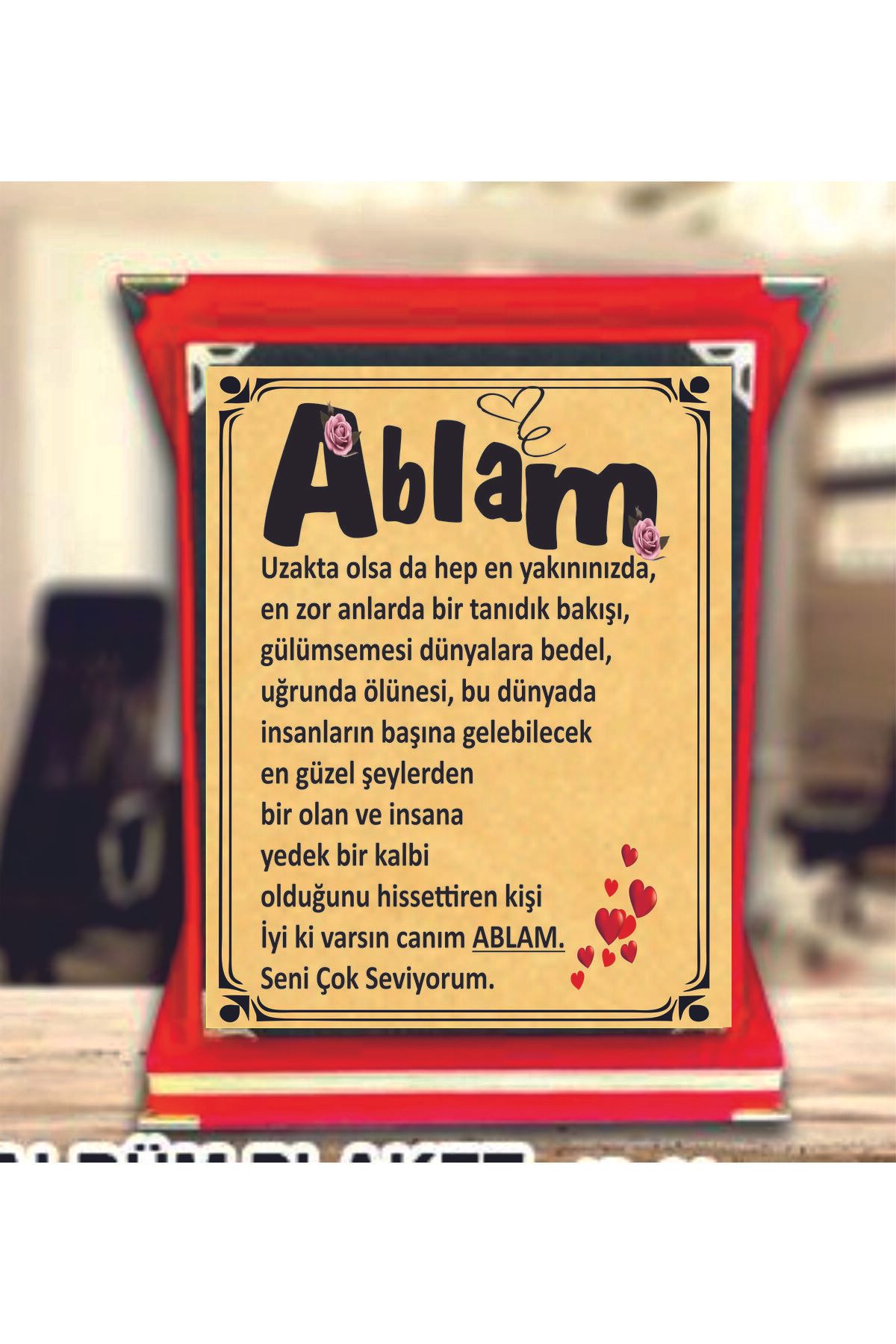 sıradışıhediyem ABLAM plaket Ablaya plaket canım ablam plaket doğum günü plaket ablaya hediye