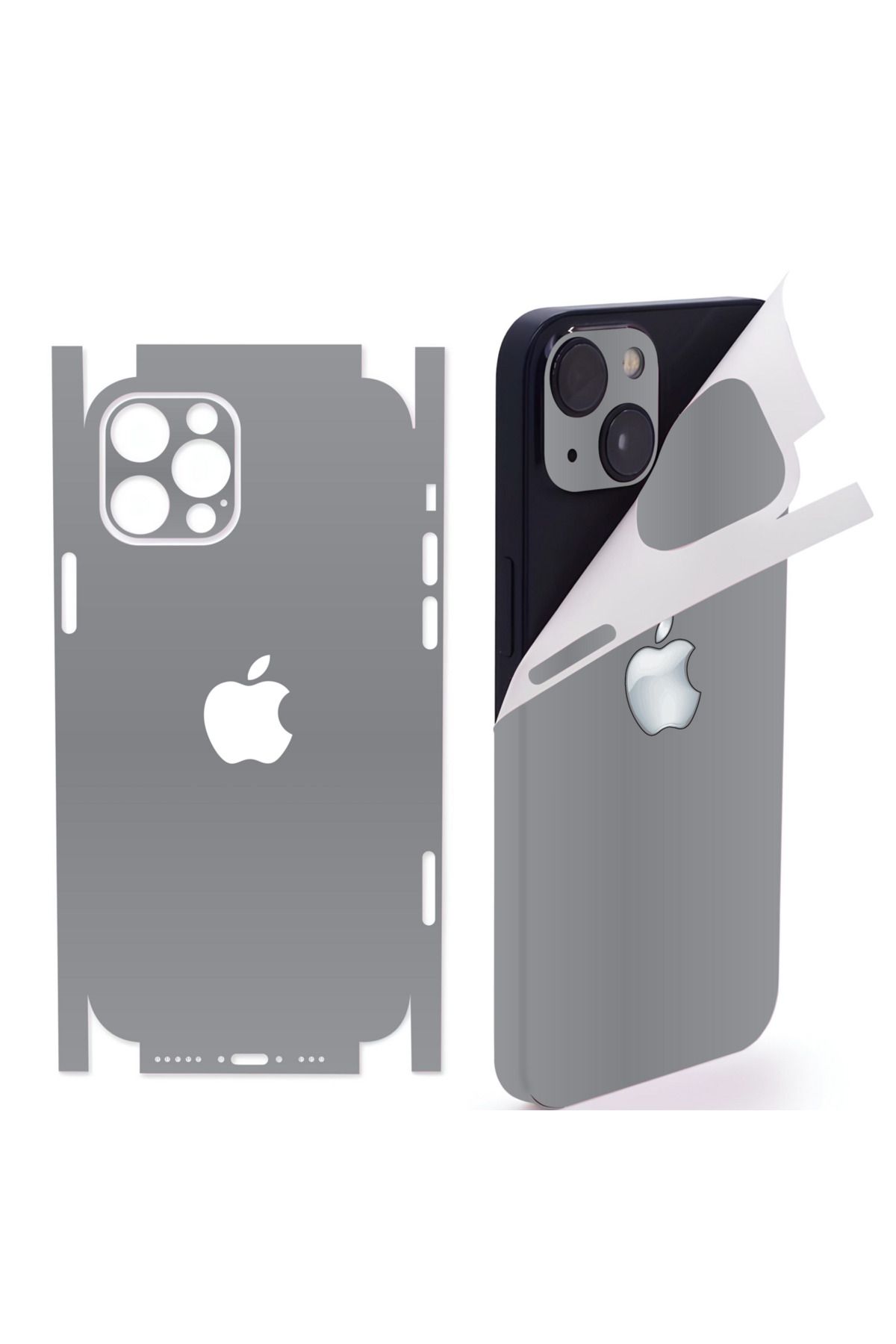 Bowie Vivo Y300 Pro için 360 full arka ve yan kaplama koruma sticker GRİ