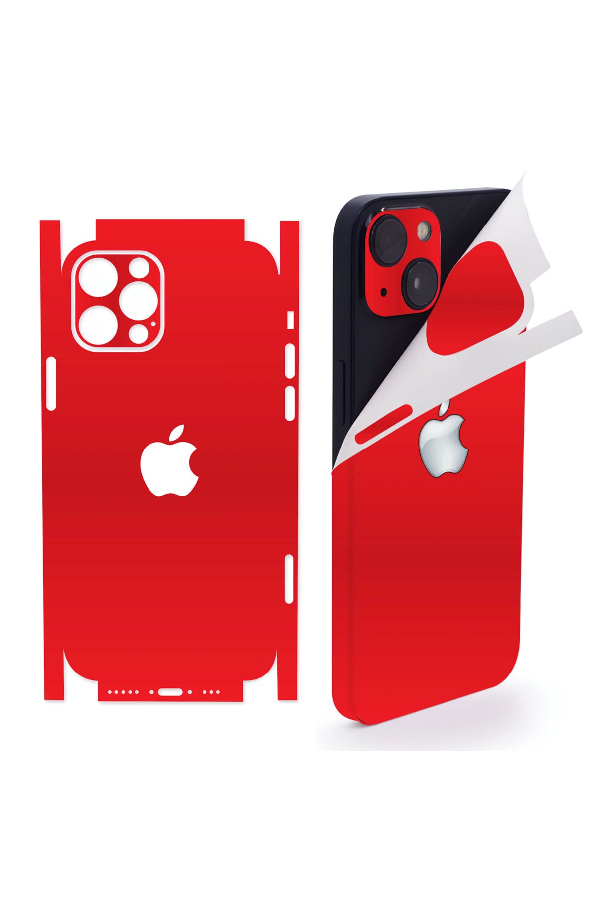 Bowie Vivo Y300 Pro için 360 full arka ve yan kaplama koruma sticker KIRMIZI