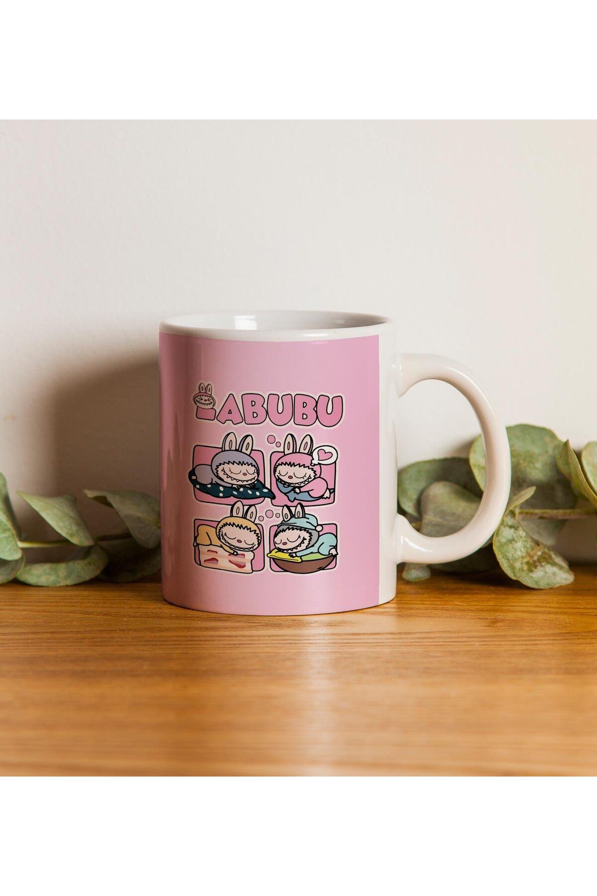Gift Moda Pembe Labubu Tasarımlı Kupa Bardak