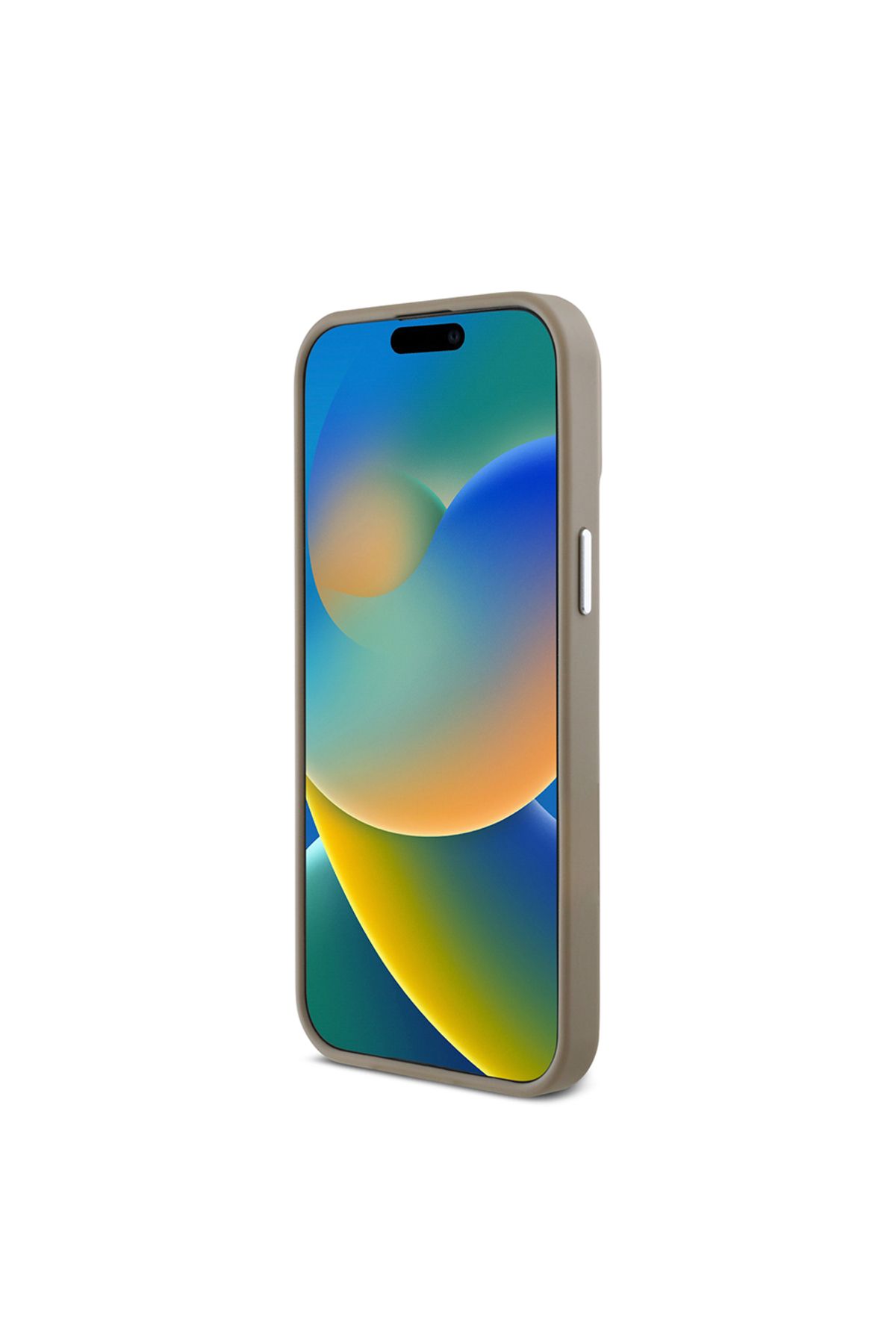 کاور و قاب APPLE IPHONE 14 PRO MAX CASE GUESS مجوز M SAFA شارژ مثلث خاکستری پوشش قهوه ای Guess