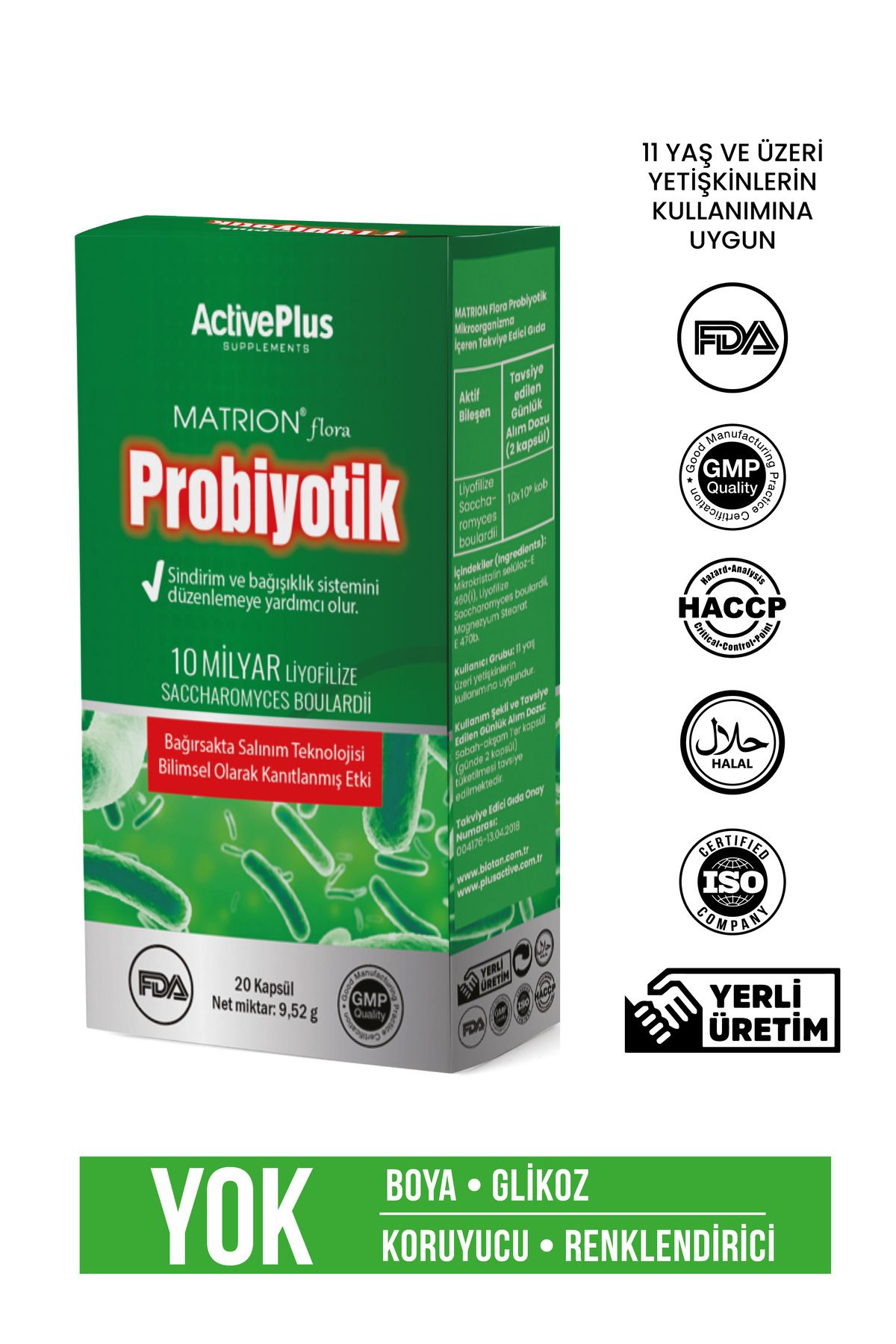 Active Plus ActivePlus Matrion Flora Probiyotik 20 Kapsül