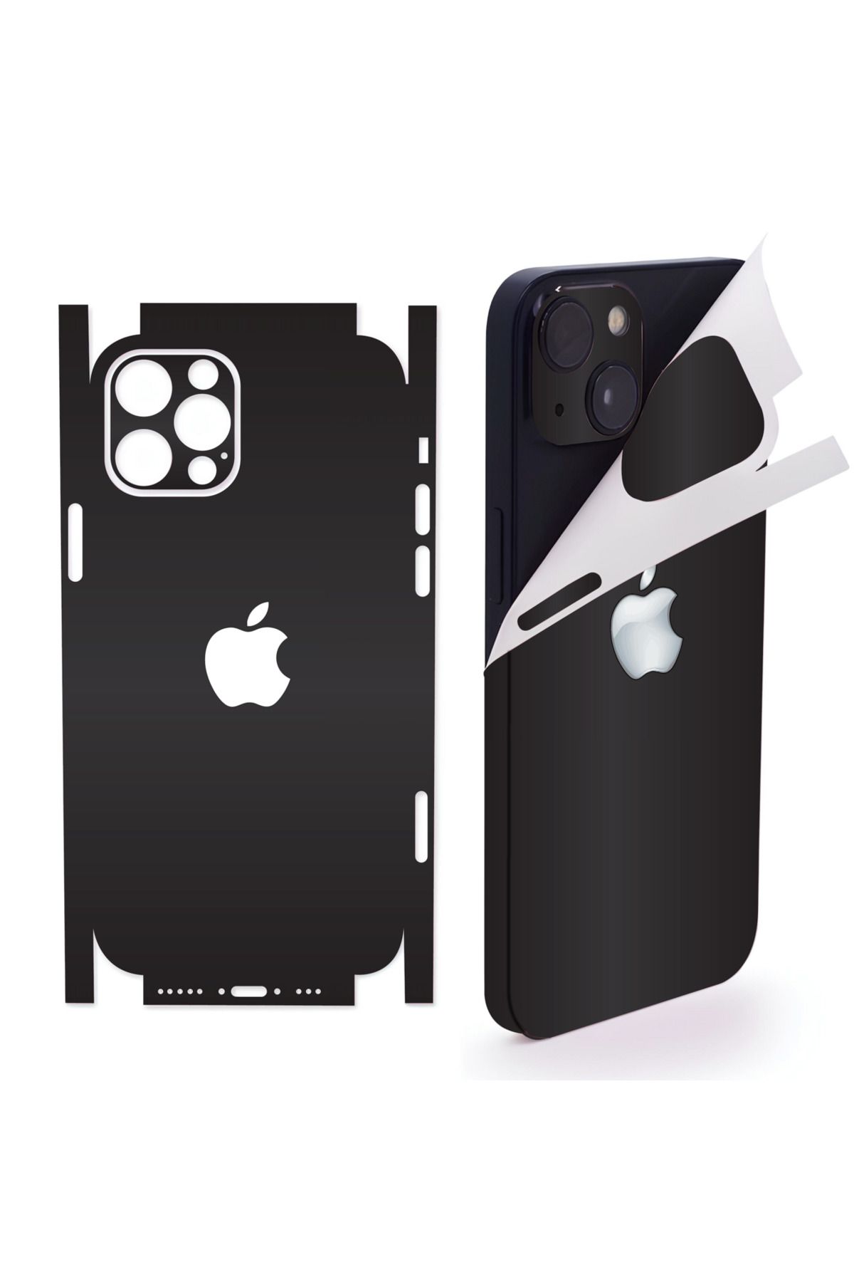 Bowie Vivo Y300 Pro için 360 full arka ve yan kaplama koruma sticker MAT SİYAH