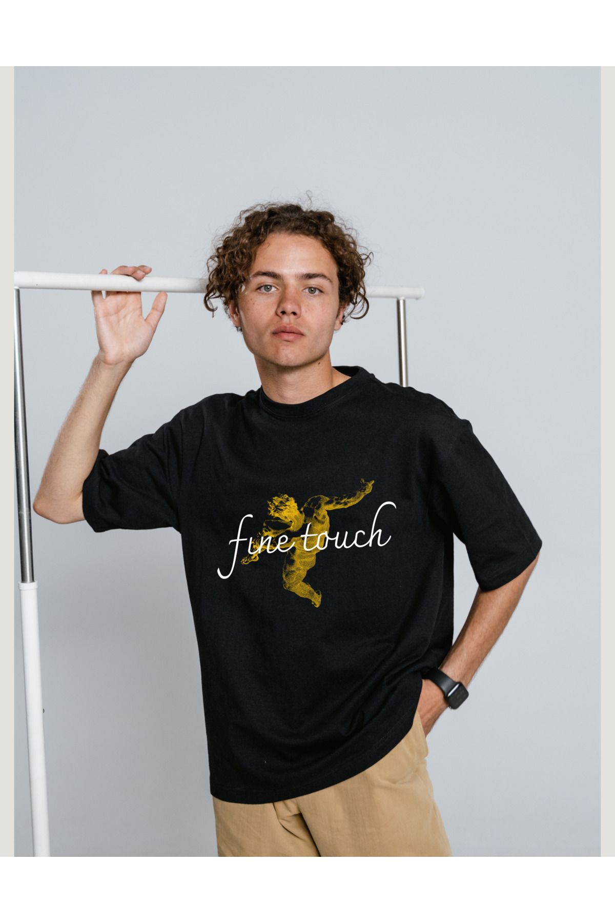 Fine Touch Kısa Kollu Comfort Basic Cilt Dostu, Nefes Alabilir , Baskılı Tişört %100pamuk