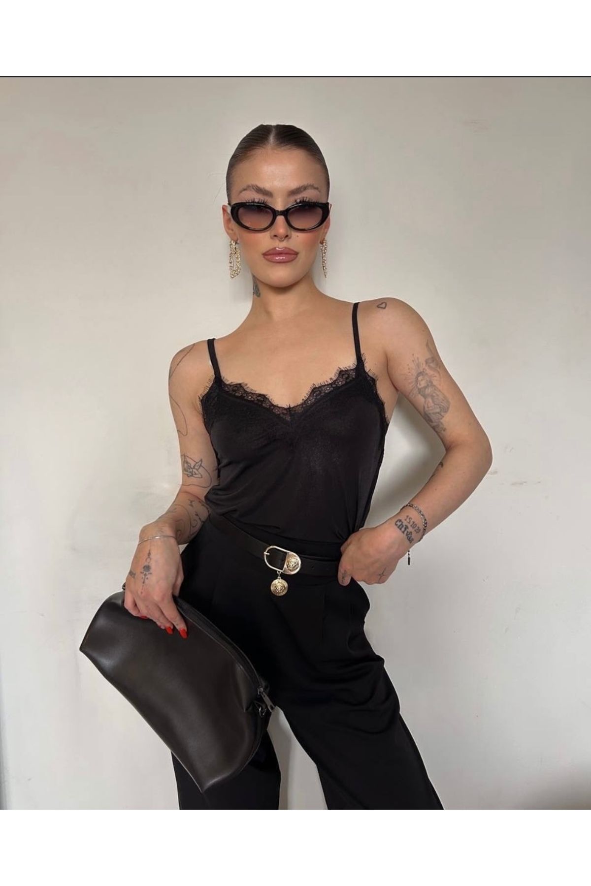 Tantana DANTEL GARNİLİ İP ASKILI ATLET