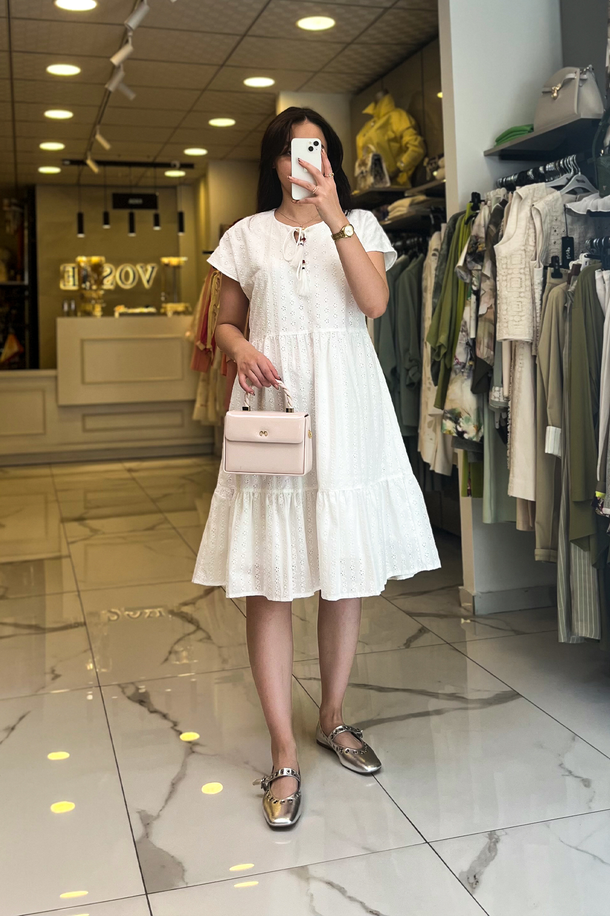 knee length dresses for ladies Sara Midi Dress Pine main image 1