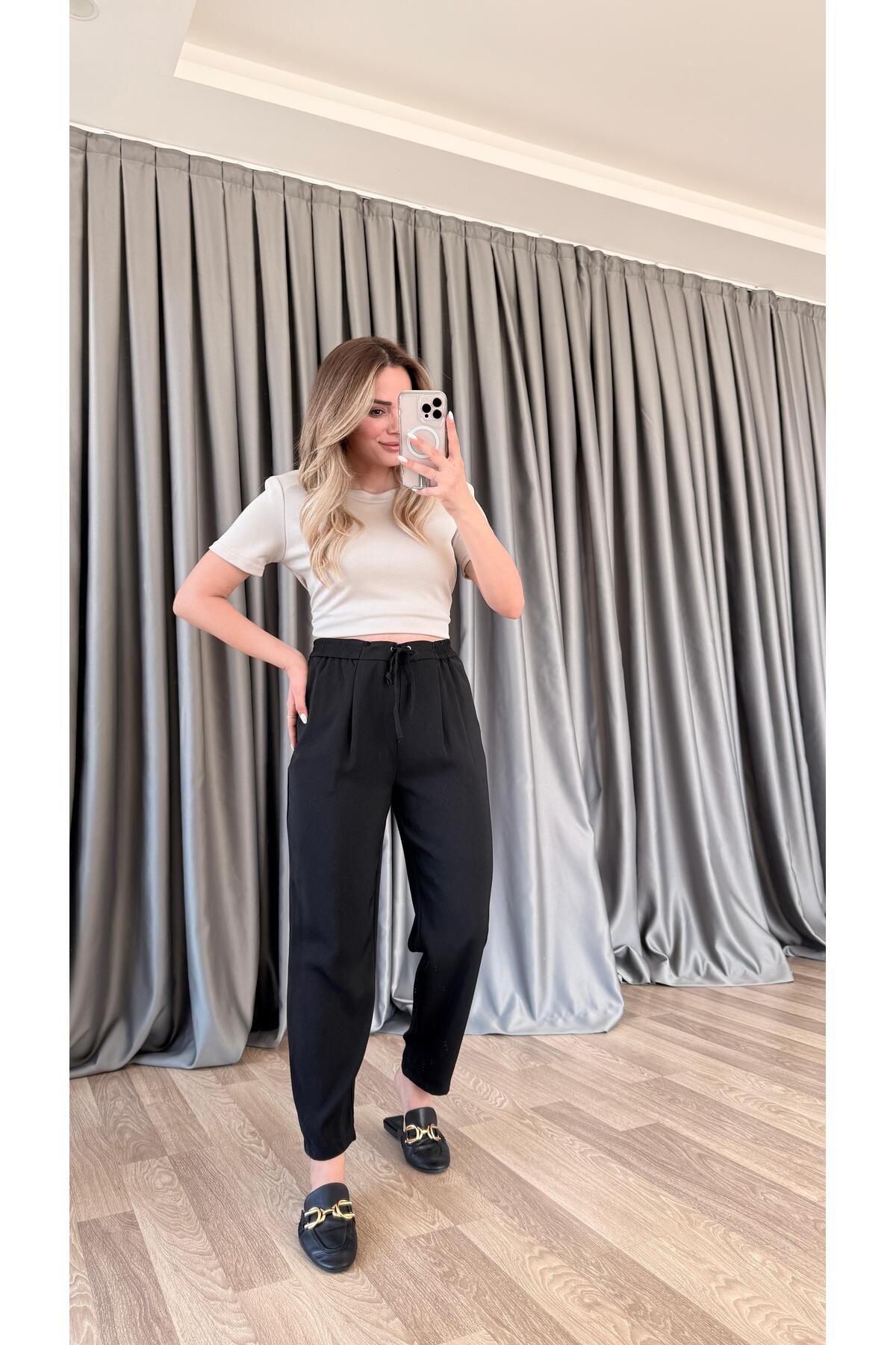 pelin yıldız butik Freya Beli Bağlamalı Pantolon