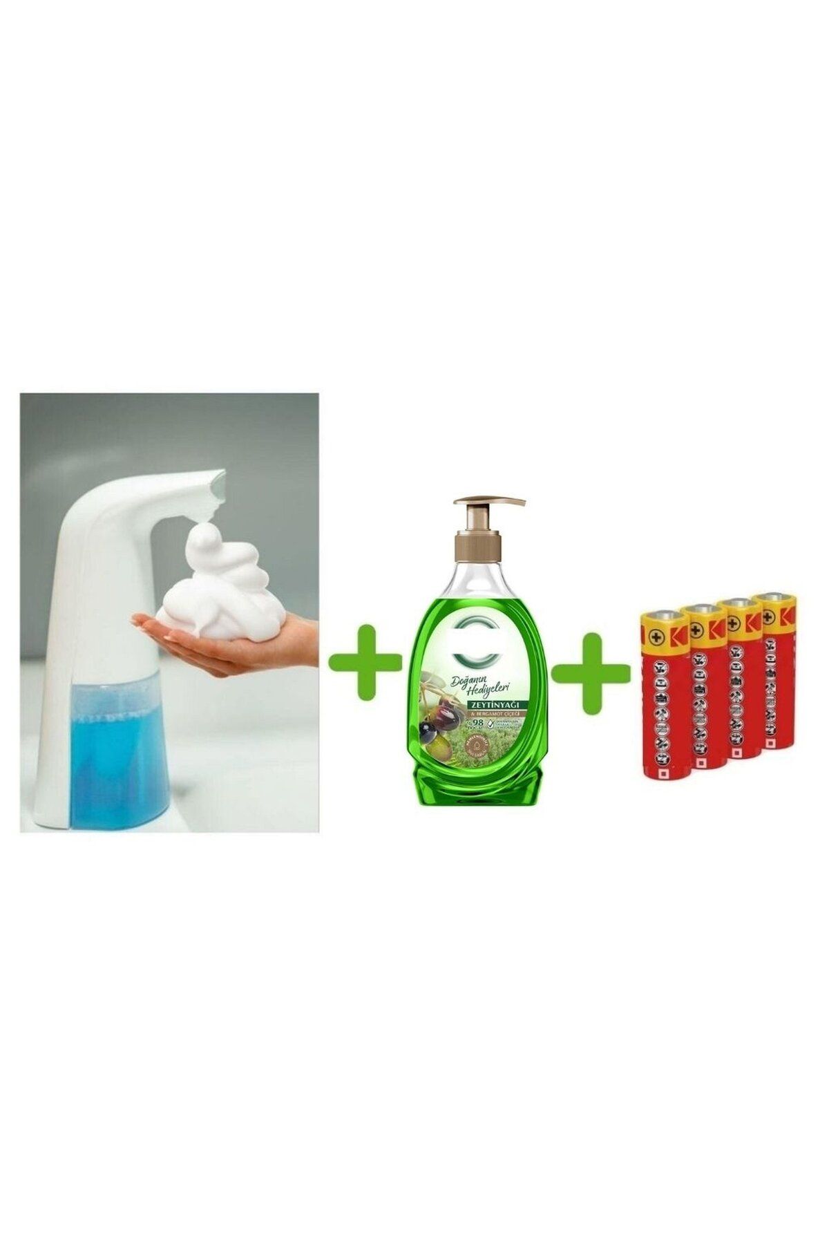 Sia SENSÖRLÜ FOTOSELLİ SIVI SABUNLUK,PİLLER DAHİL VE BİR ADET 392 ML SIVI SABUN ZEYTİNYAĞI VE BERGAMOT