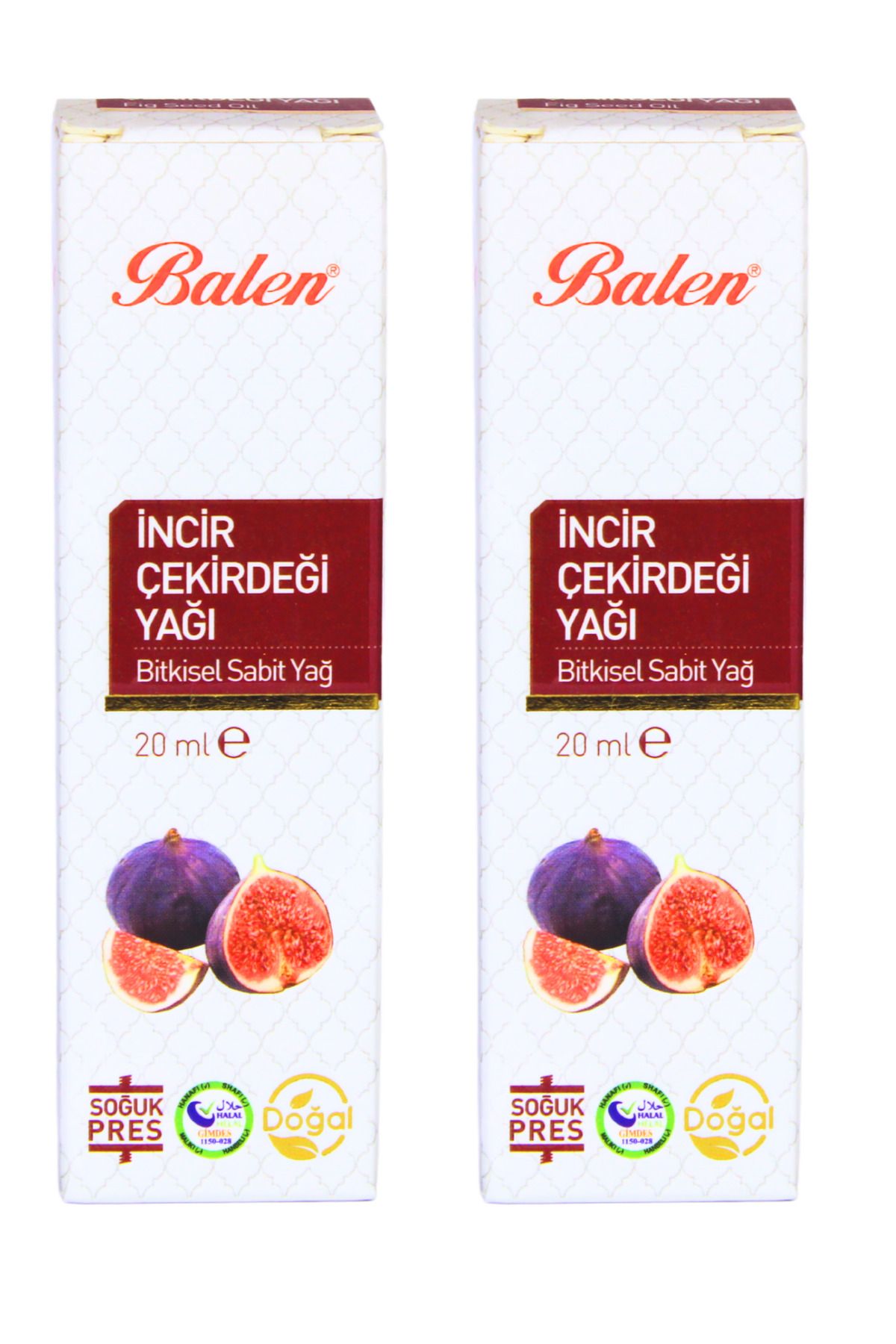 GÜLCE LOKMAN HEKİM AKTAR BALEN İNCİR ÇEKİRDEĞİ YAĞI 20 (ML) (SOĞUK PRES) X 2