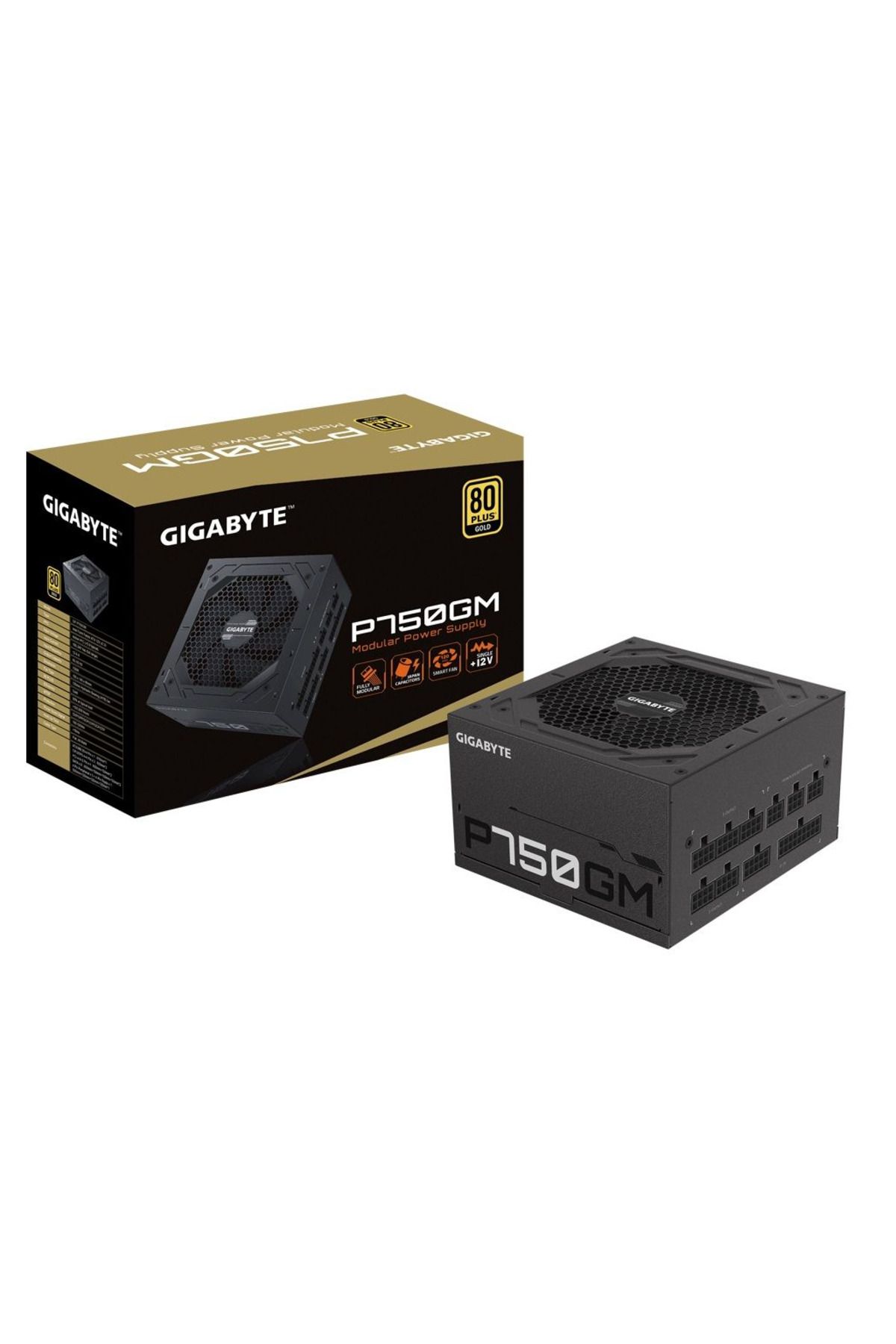 Gigabyte GP-P750GM V2, 750W, 80+ GOLD, Full Modüler, GAMING Power Supply