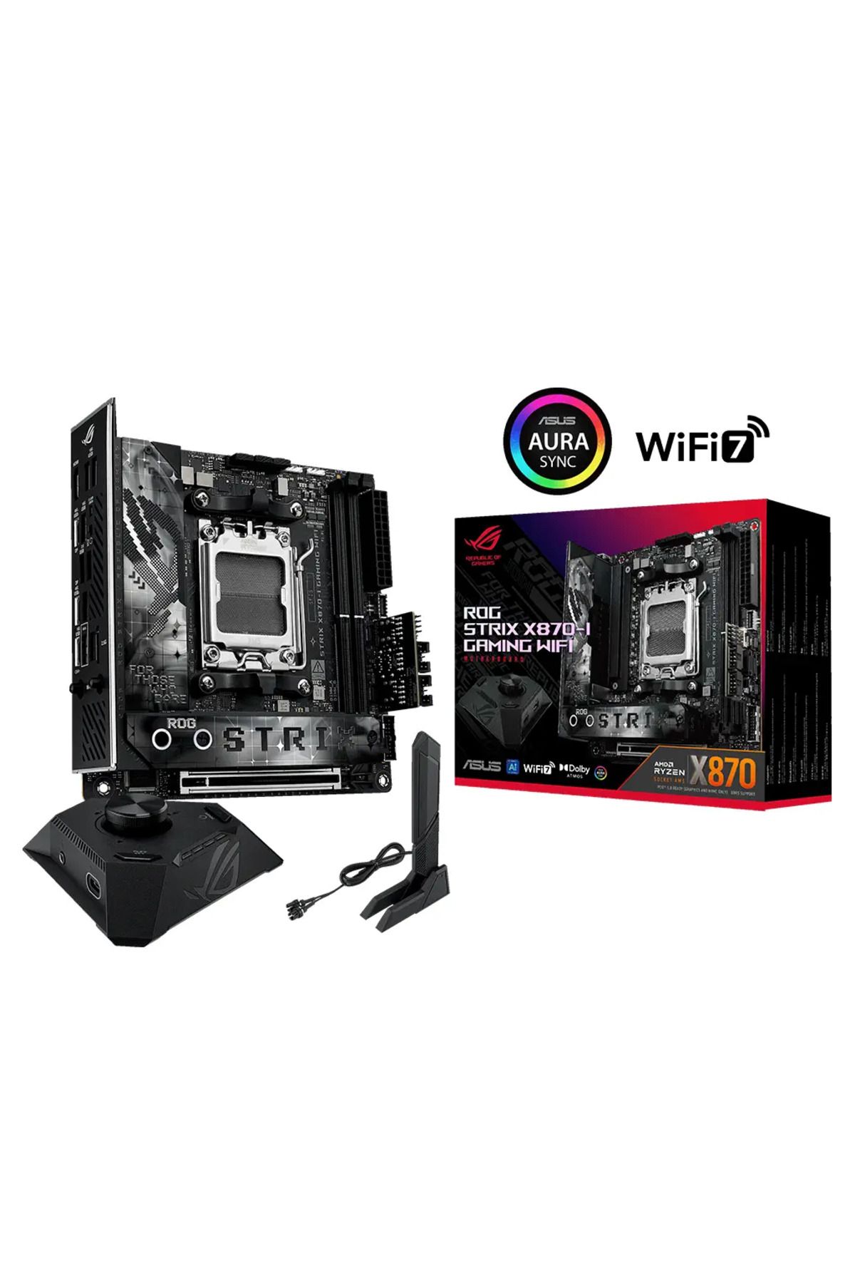 ASUS ROG STRIX X870-I GAMING WIFI, 2xDDR5, 2xM.2, HDMI, DP, Type-C, Wi-Fi 7, Bluetooth v5.4, Mini IT