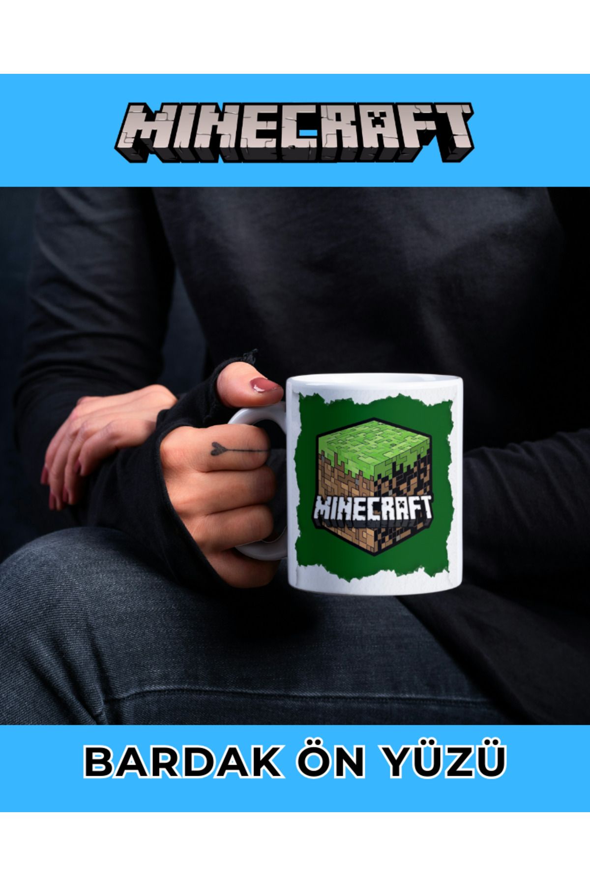 Gens Baskı Market MİNECRAFT KUPA BARDAK - KAHVE BARDAĞI - KİŞİYE ÖZEL KUPA BARDAK