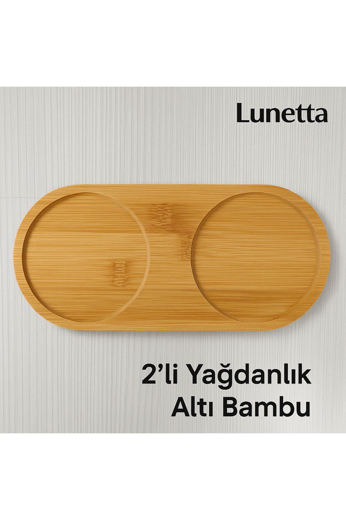 Lunetta Bambu 2'li Yağdanlık Altı 2'li Bölmeli