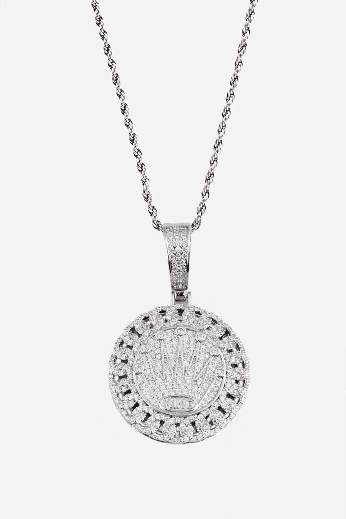 UKHWD SUPPLY Iced Out Crown Taç Kolye CS1251GM