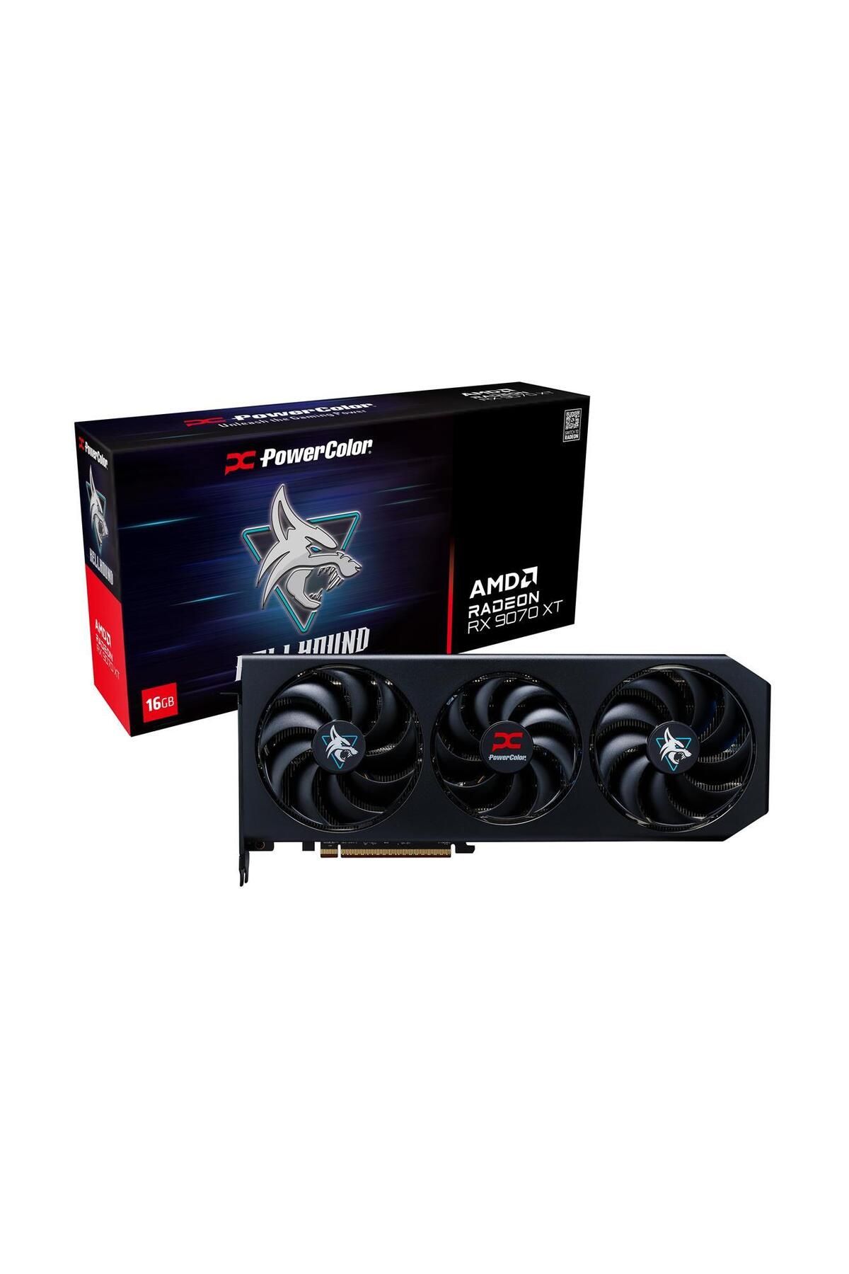 POWERCOLOR Hellhound Radeon RX9070XT 16G-L-OC GDDR6 256Bit Gaming (Oyuncu) Ekran Kartı