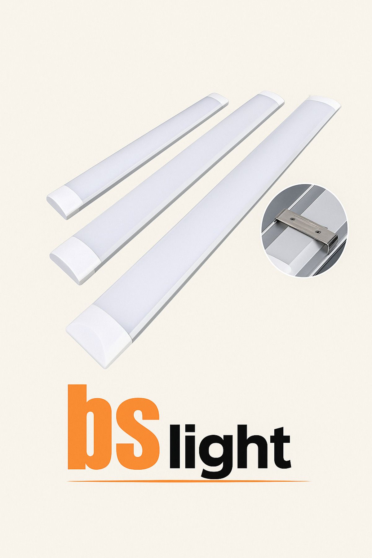 Bs Light 36W 120 cm Yatay LED Bant Armatür – Beyaz Işık | IP20 Etanj | Tavan Montajlı Garaj Depo Lamba