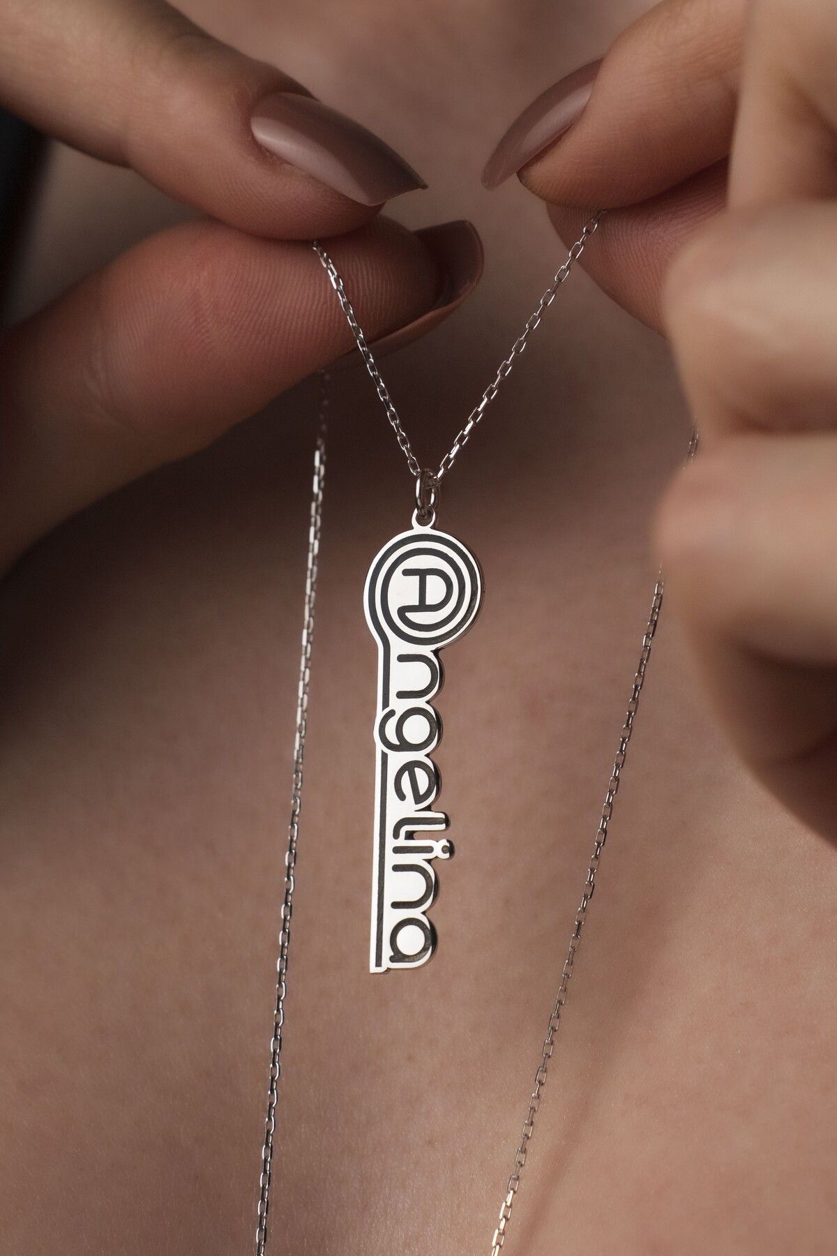 TigerxlJewellery 925 Ayar Gümüş Kişiye Özel İsimlik Kolye