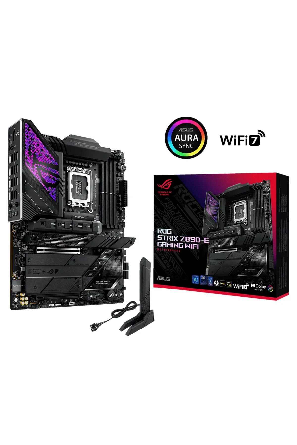 ASUS ROG STRIX Z890-E GAMING WIFI, 8800MHz, 4xDDR5, 7x M.2, HDMI, DP, 2xThunderbolt, 4xType-C, Wi-Fi