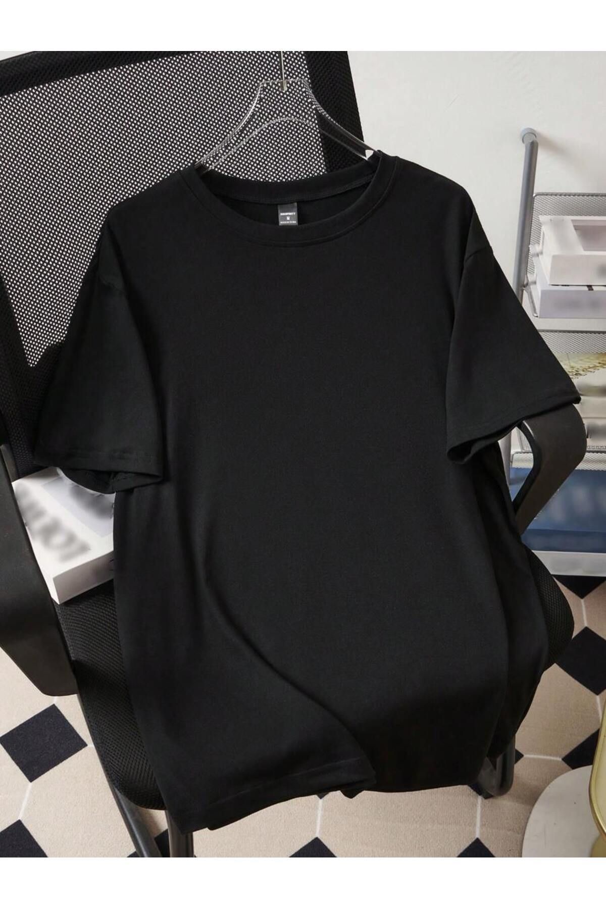 MODAVİBE Düz Basic Tişört – Bisiklet Yaka, Pamuk Polyester, 2 İplik Kumaş, Unisex