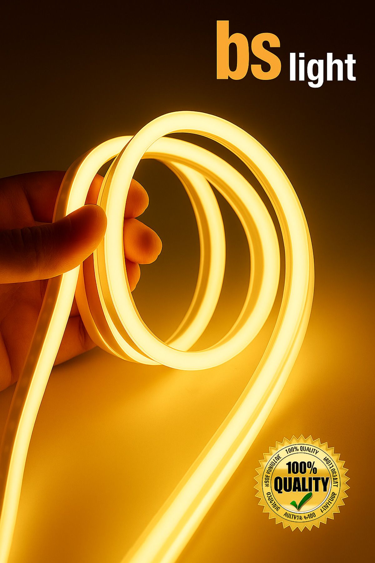 Bs Light Cata 5 Metre Neon Esnek Şerit Led 220 Volt Fiş Günışığı (Tak Çalıştır - Fişli) Kaliteli Yüksek Işık