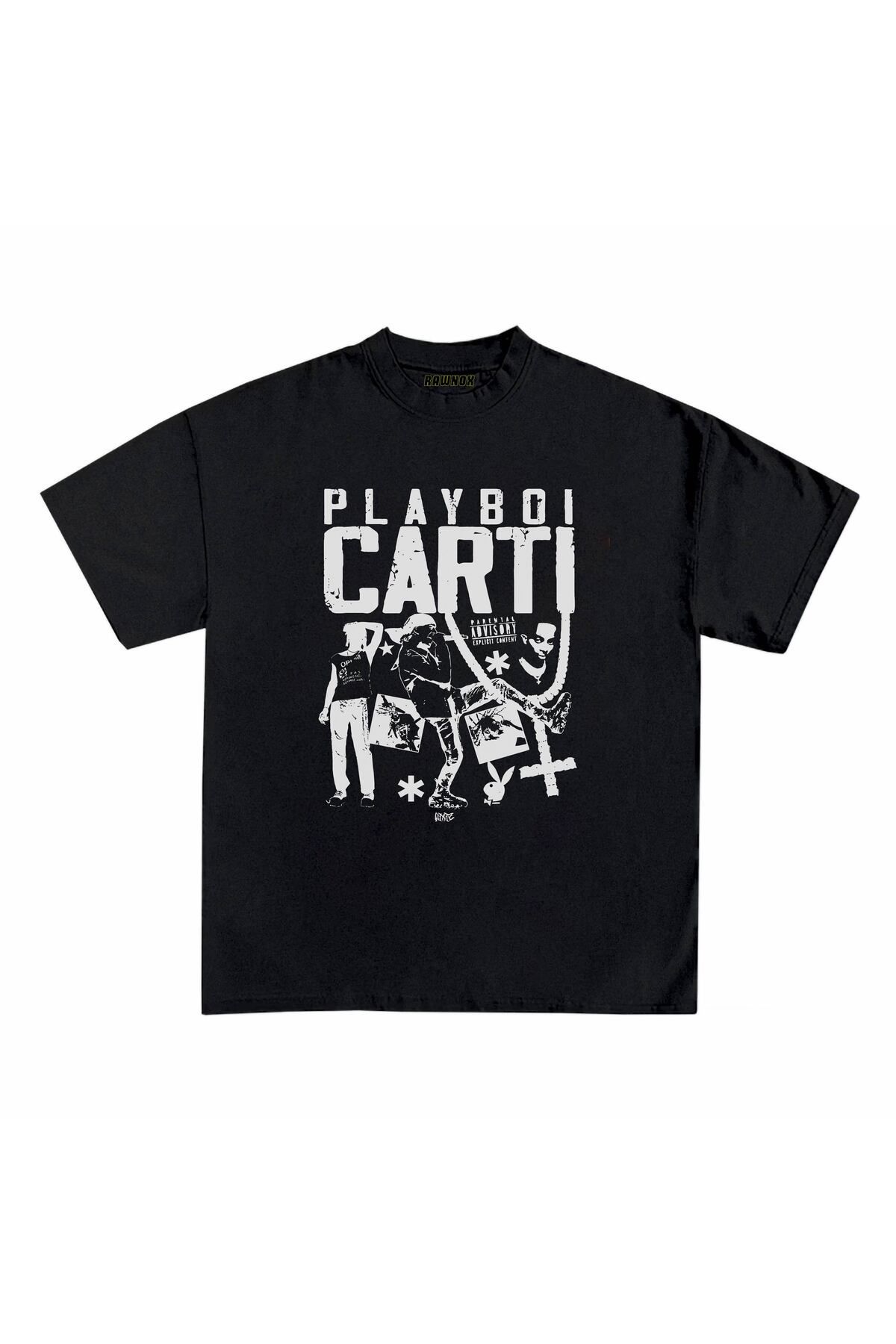 RawNox Unisex Bol Kalıp PlayBoi V3 Baskılı T-shirt