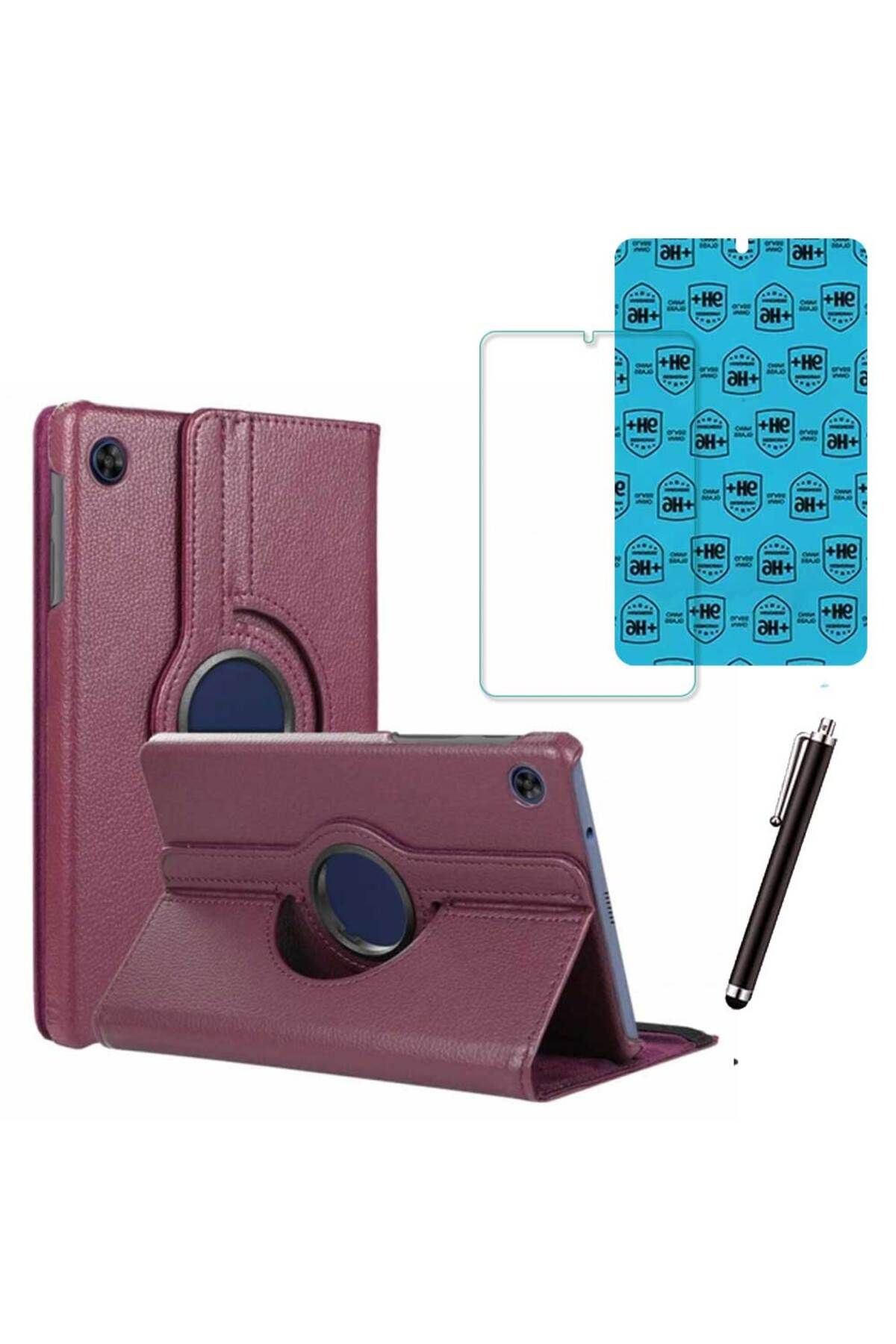 Smart Tech Samsung Galaxy Tab A9 X110 Uyumlu Tablet Kılıfı Cam Ekran Koruyucu Kalem Set