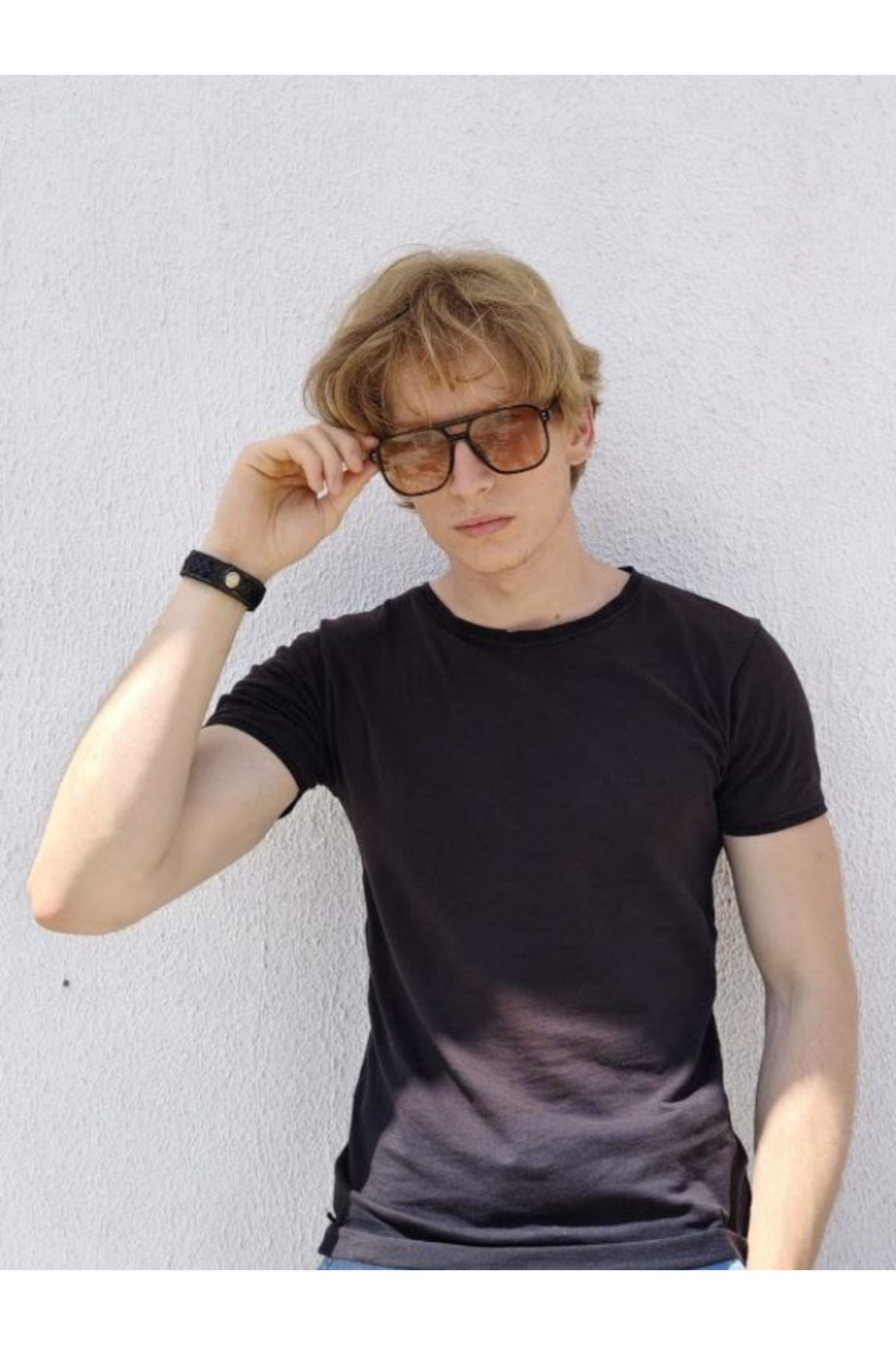 Sunglasses Unisex Retro Tam Çerçeve Kahverengi Siyah Güneş Gözlüğü