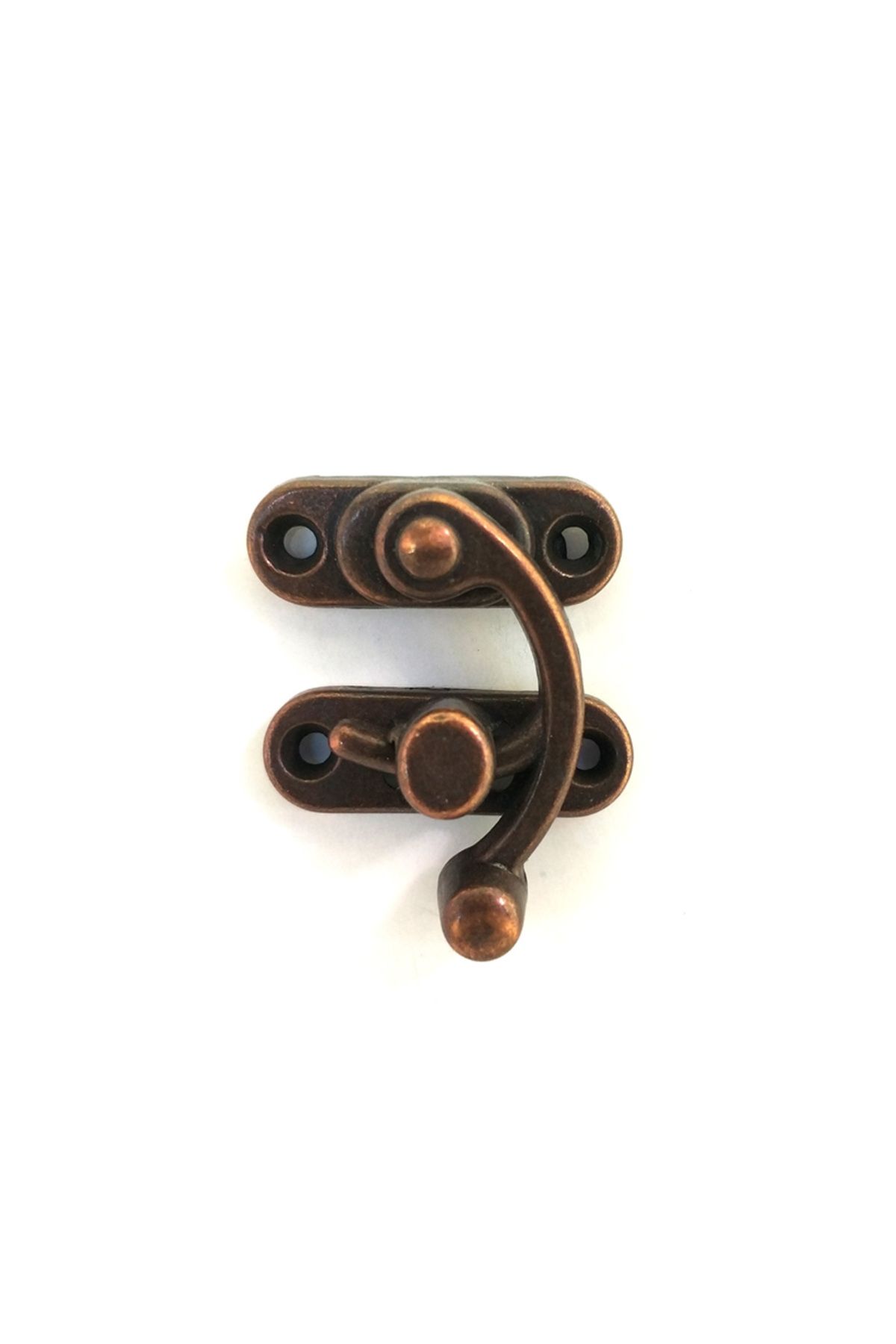 ÖYKÜ VE YİĞİT Yay Gözü, Ahşap Kutu Klipsi - Büyük 37x45 mm, Antik, 1 Adet