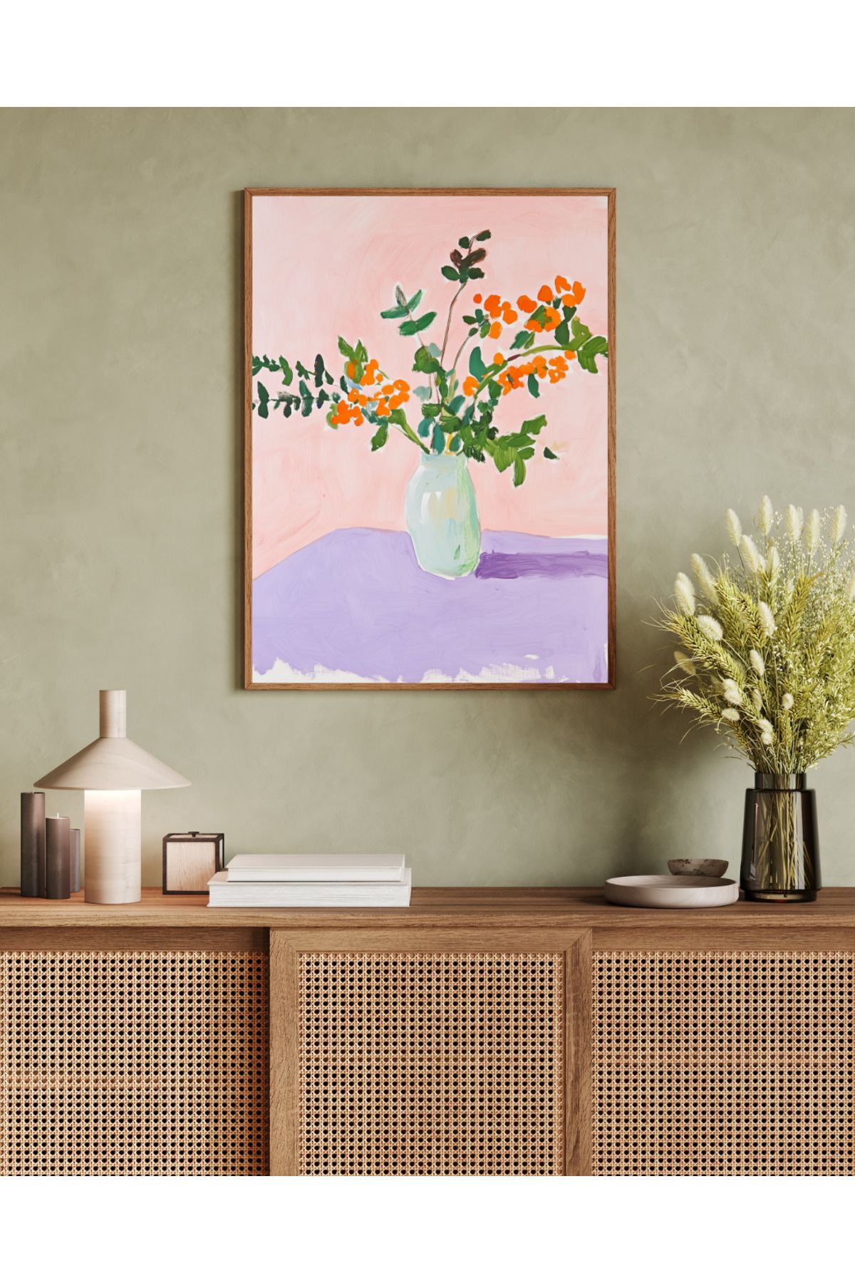 woodhomeworks tek parça salon ofis dekor tablo