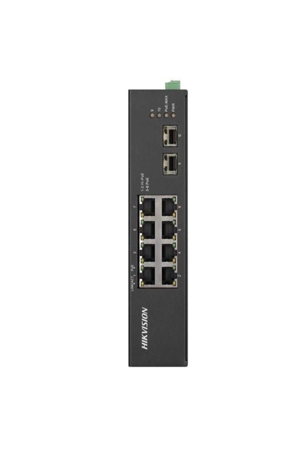 Hikvision 8port DS-3T0510HP-E/HS GIGABIT 2-SFP YÖNETİLEMEZ 120W POE SWITCH