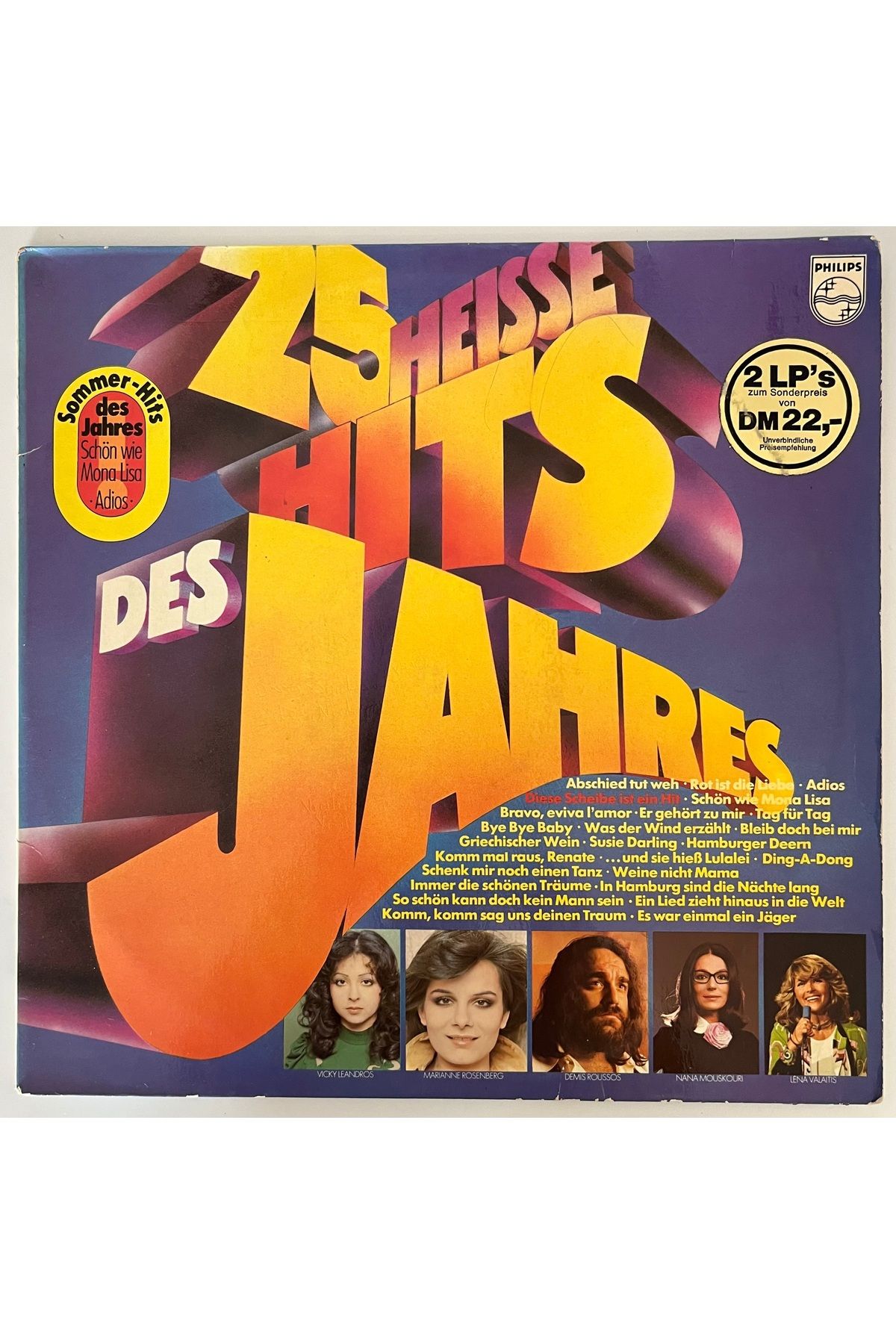 Plakevi İzmir 25 Heisse Hits Des Jahres Lp PLak (Orjnal Dönem Baskı Plak)