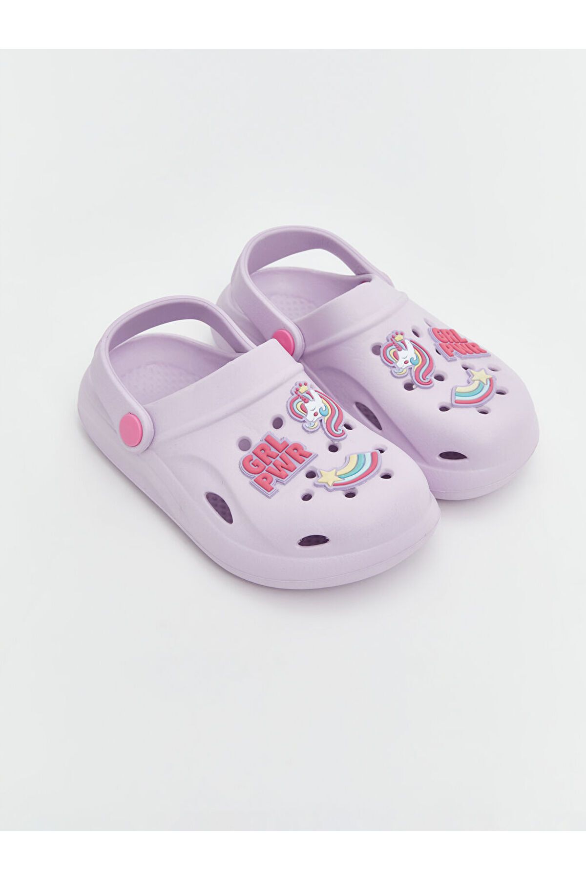 LC Waikiki LCW STEPS Lila Baskılı Kız Çocuk Plaj Sandaleti