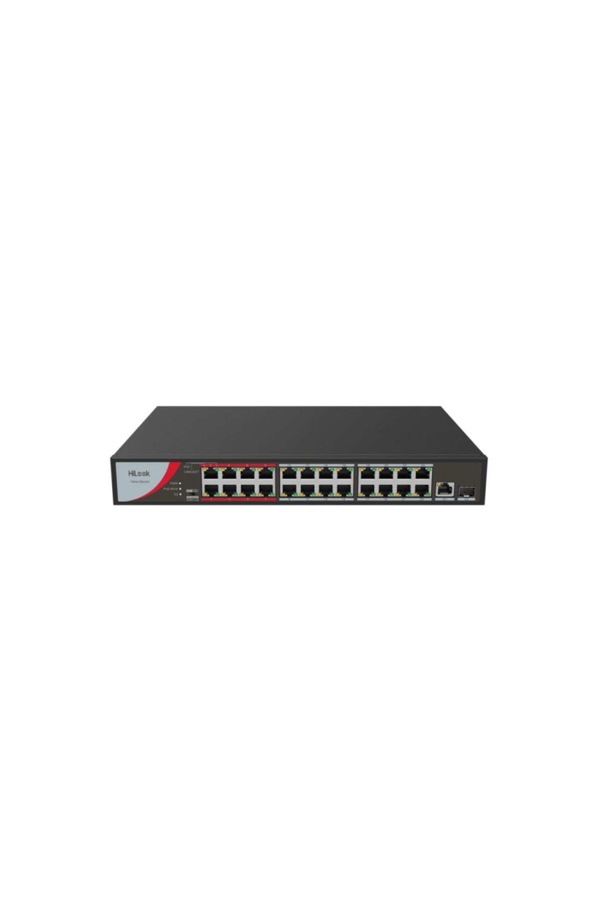 Hilook NS-0326P-230(B), 24Port, Megabit, PoE 230W, 1 Port GigaBit Lan, 1 Port GigaBit SFP, Long Rang