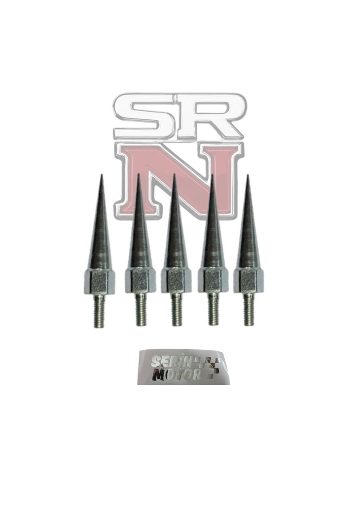 GMS 6 MM Modifiye Sivri Vida 5 Adet Gri SRNMOTOR