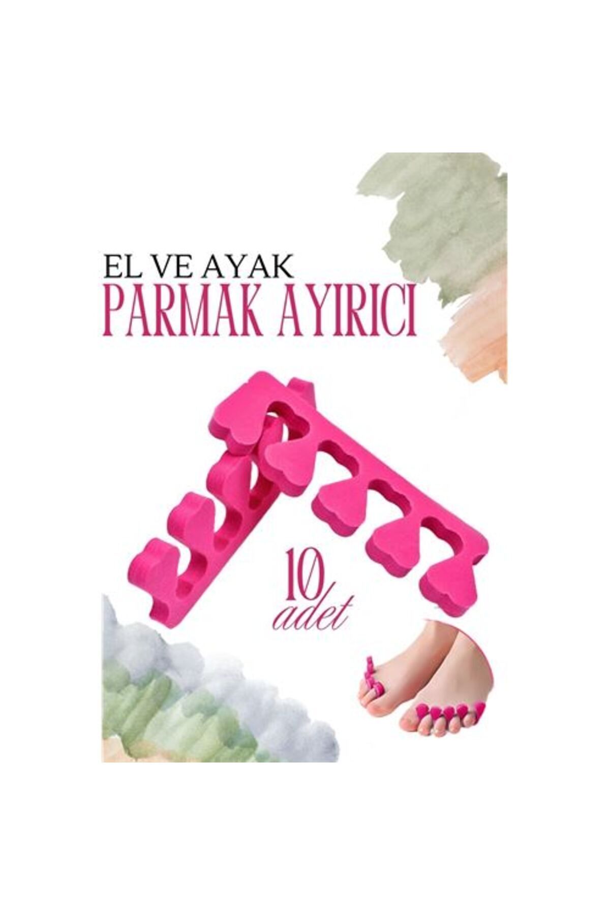ÖYKÜ VE YİĞİT Oje Parmak Ayırıcı Pedikür Süngeri Oje Kurutucu Sünger 10 ADET