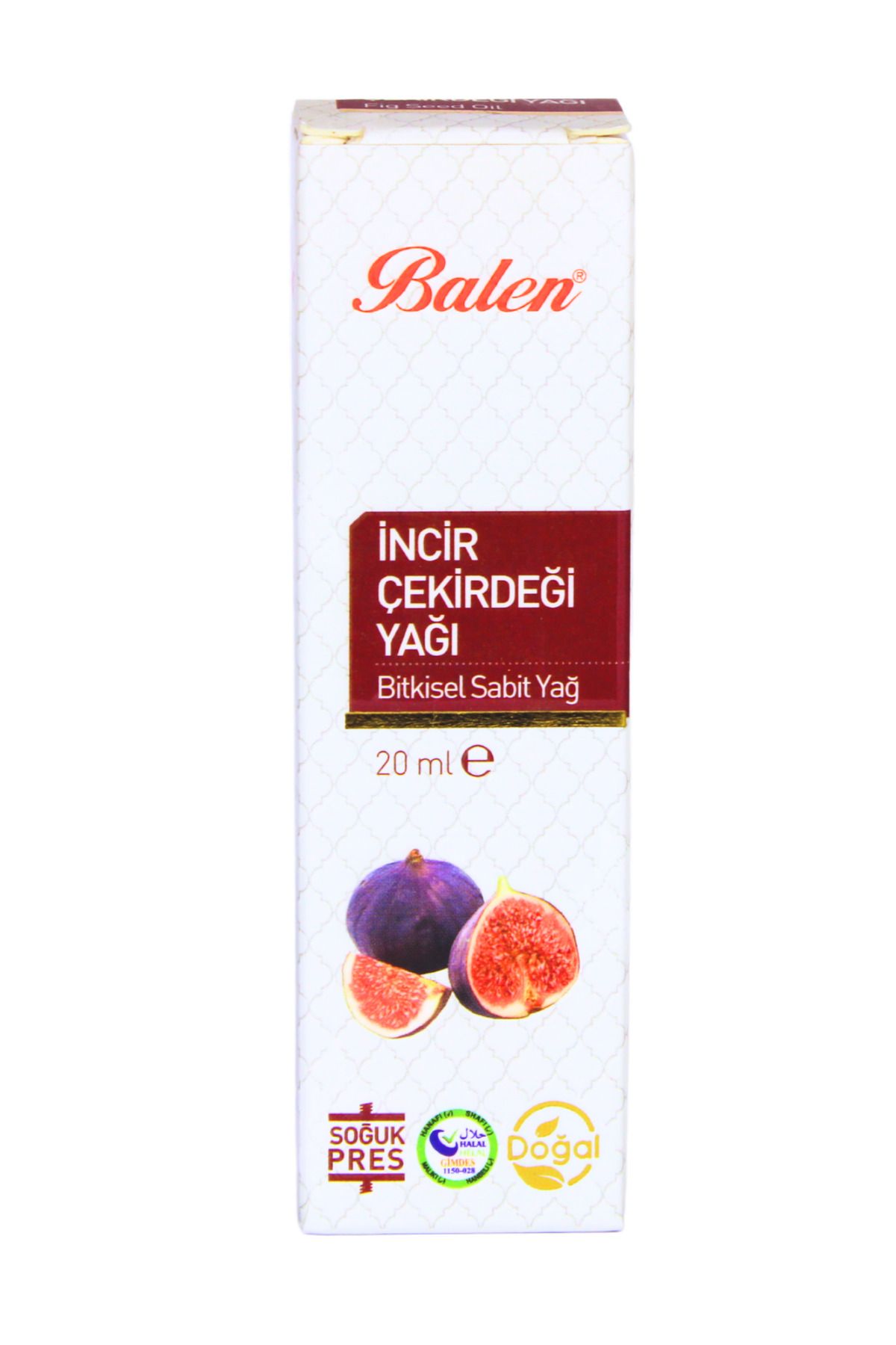 GÜLCE LOKMAN HEKİM AKTAR BALEN İNCİR ÇEKİRDEĞİ YAĞI 20 ML (SOĞUK PRES)