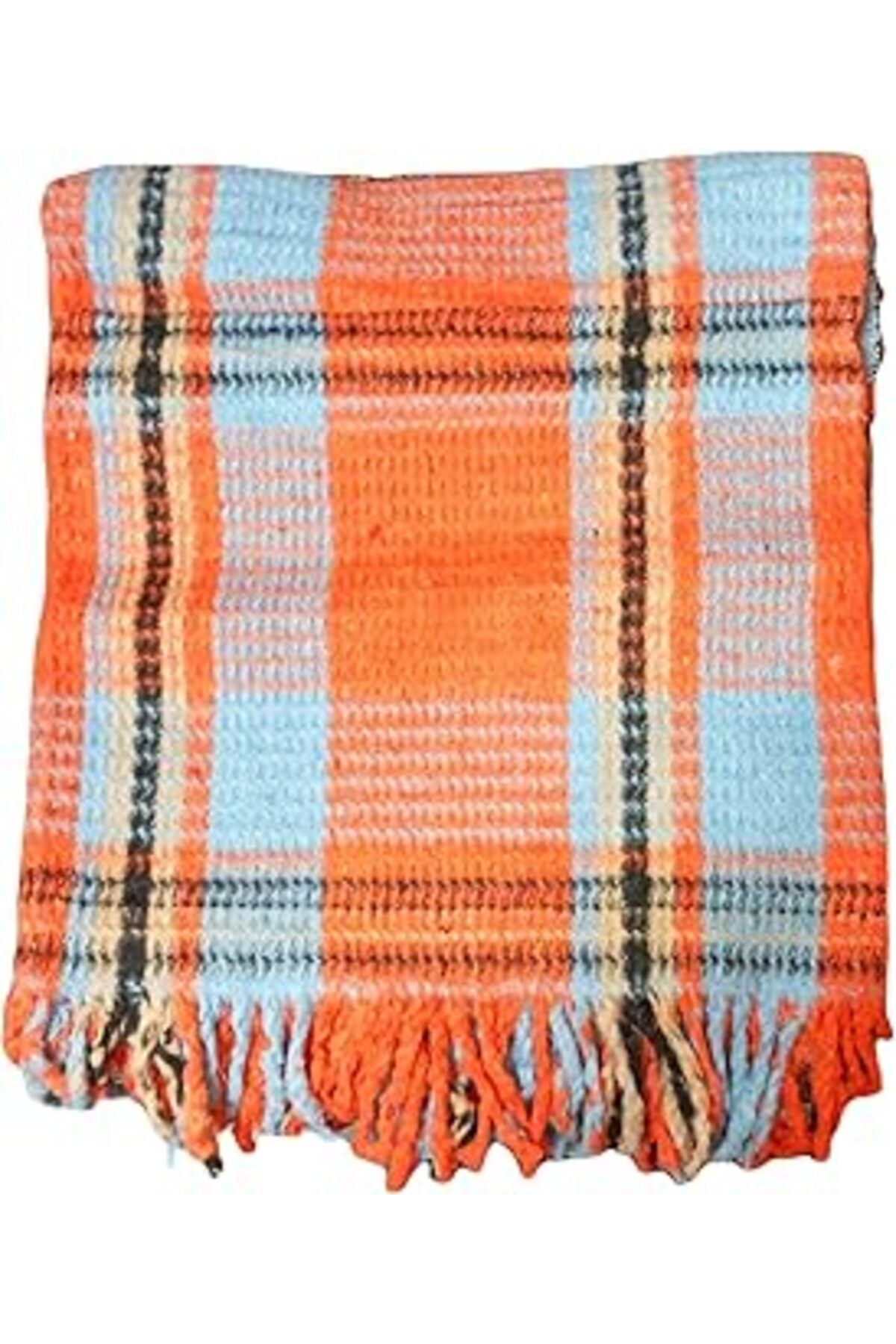 Mu Art Ahşap Noyankutay Çift Taraflı Pamuklu Battaniye,%80 Pamuk%20 Polyester, Sıcak Tutar
