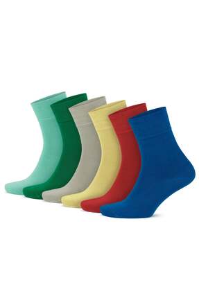 Go With 6'lı Bambu Premium Siyah - Renkli Dikişsiz Kutulu Nefes Alabilir Klas...