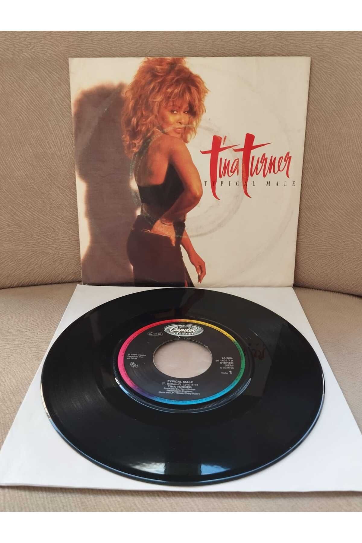 Plakperest Tina Turner – Typical Male - 1986 Avrupa Basım 45 LİK PLAK-2.EL