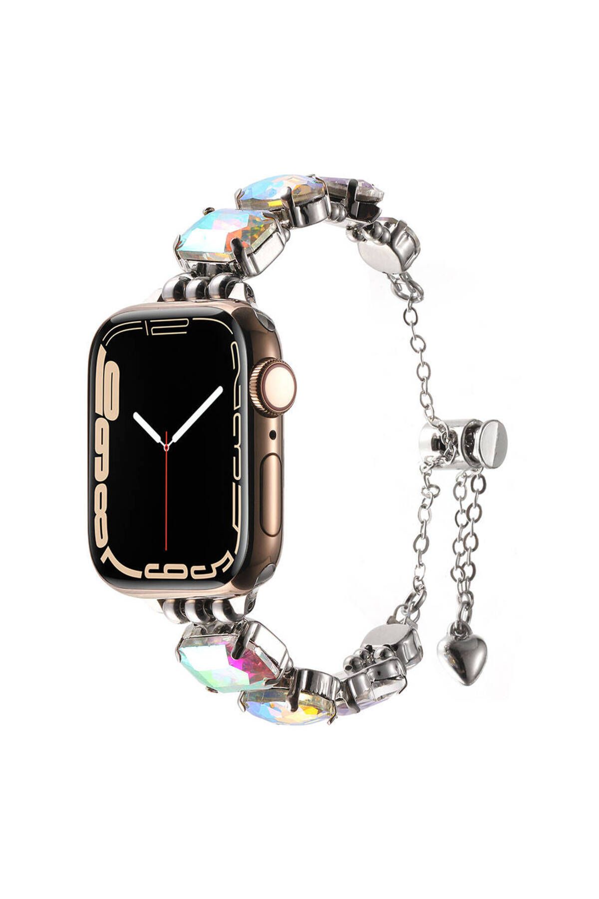 Teknodur Apple Watch 42mm TKDR KRD-115 Renkli Taş Tasarımlı Kordon-Colorful