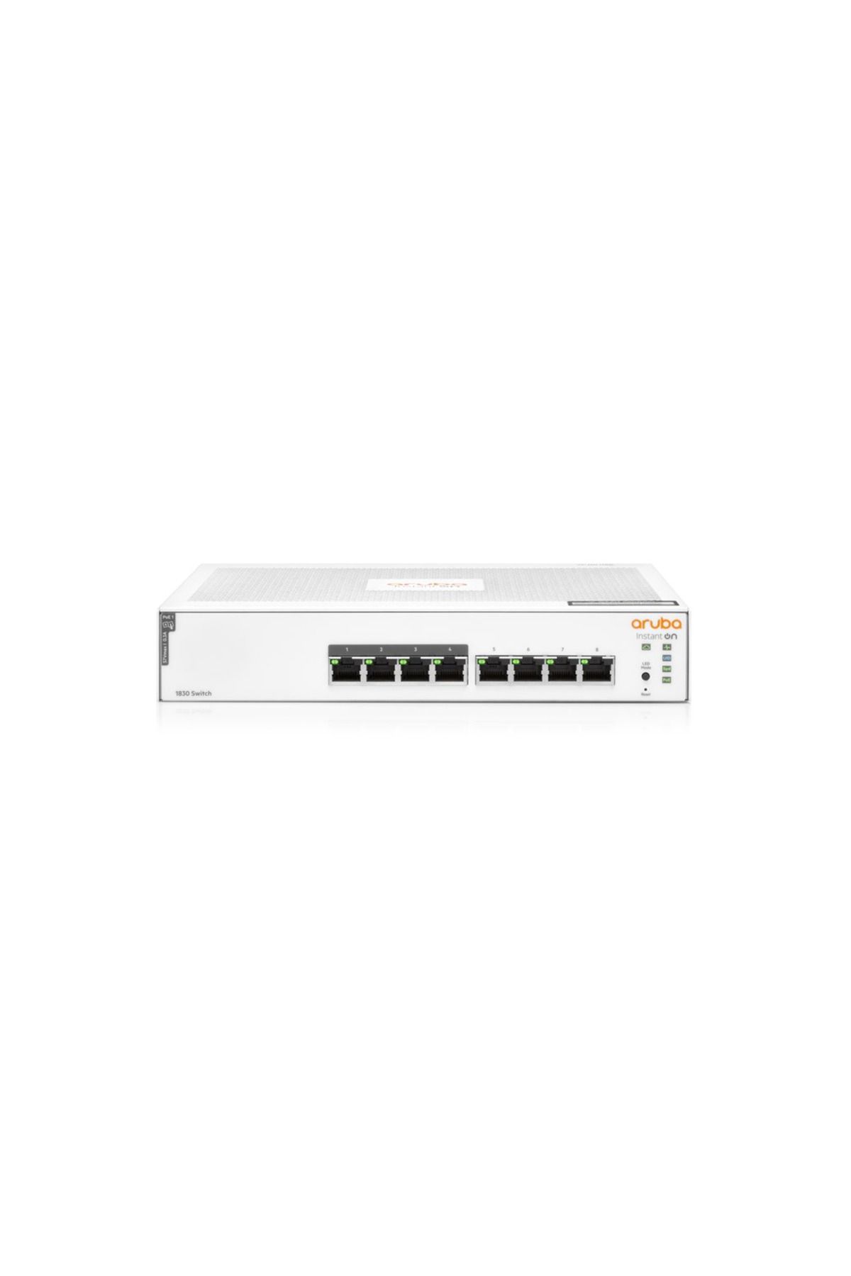 HP Aruba Instant On, JL811A, 1830-8G, 8Port, GigaBit, 4 Port PoE 65W, Yönetilebilir, Rackmount Switc